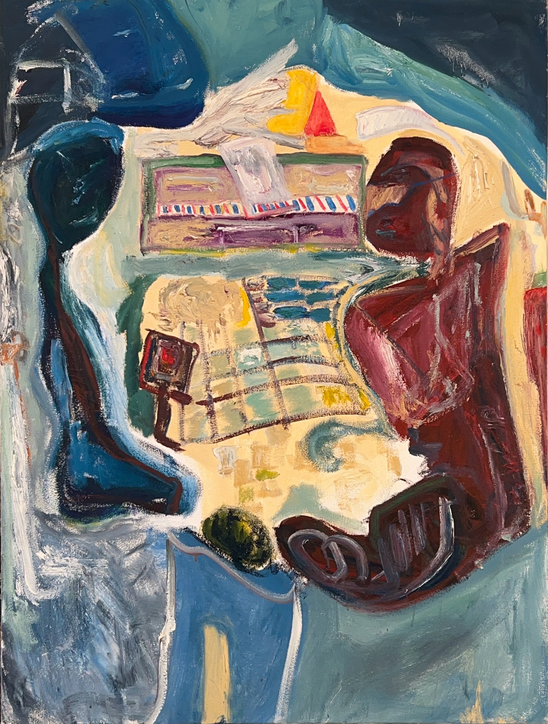 “For Nathan and Kaelie,” Jan 1997, oil on canvas, 48”x36”