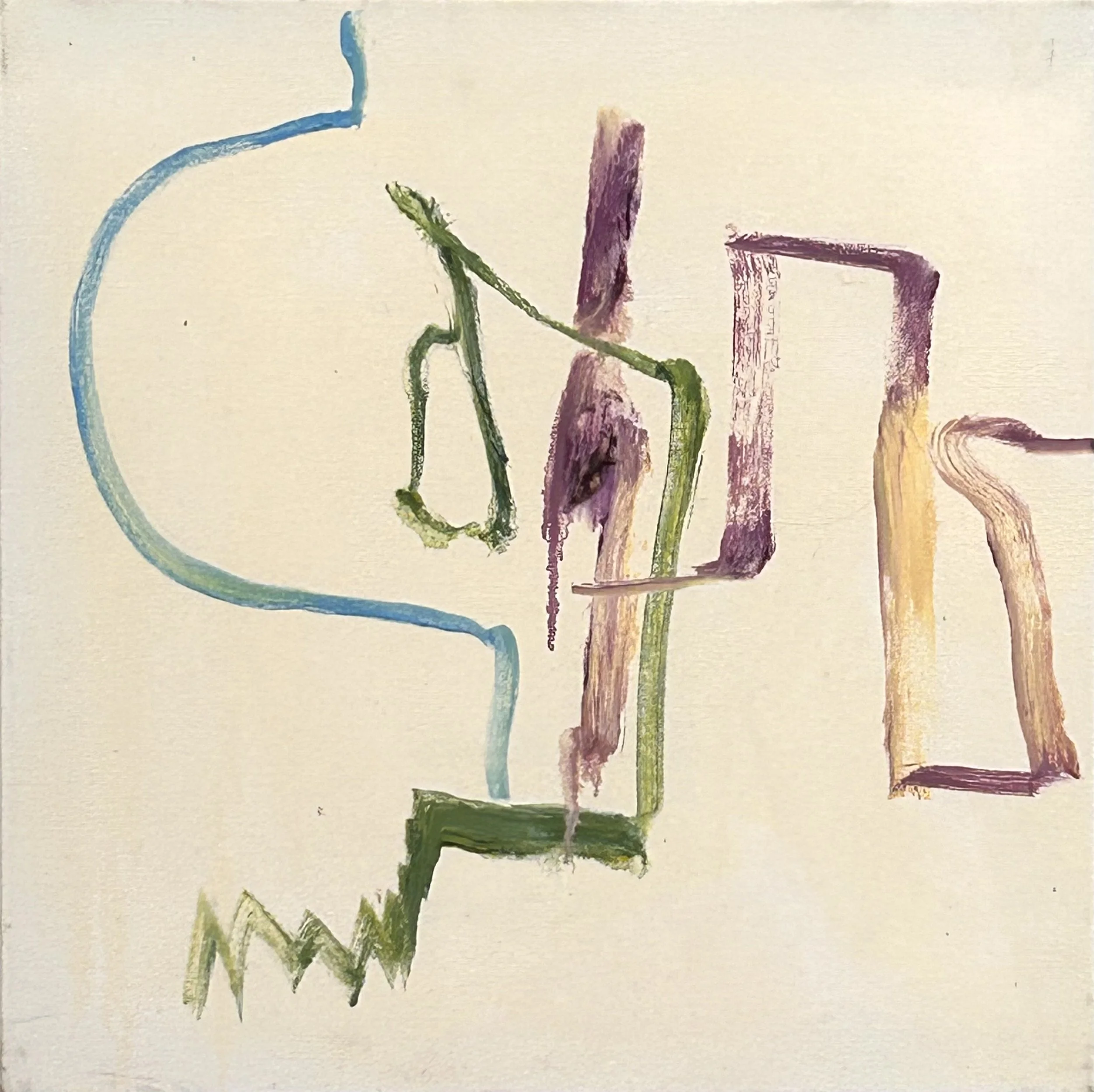 "Signal #2,"  oil on canvas, 18"x 18", Jan 26, 2020