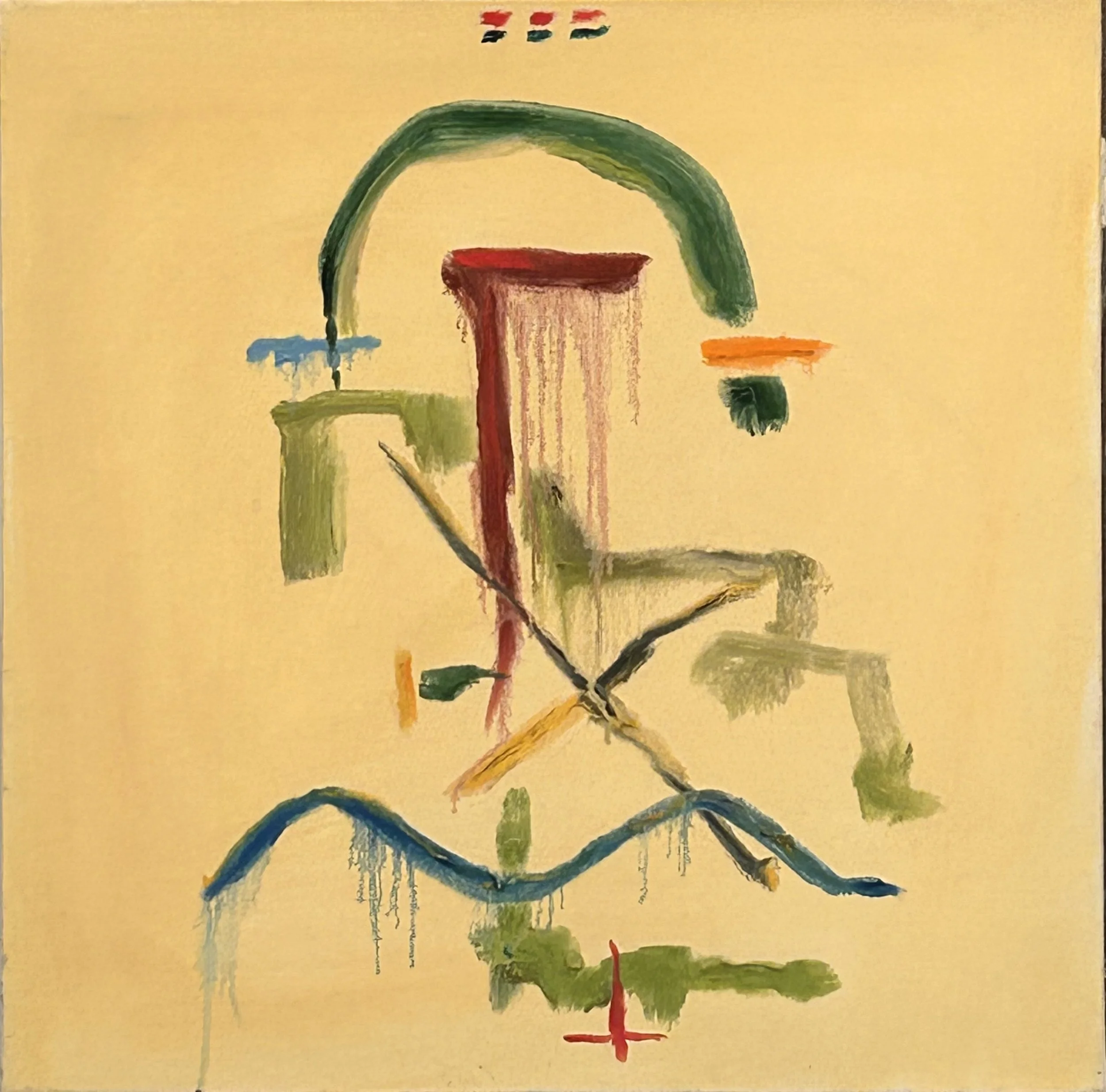 "Signal #3," oil on canvas, 18"x 18", April 28, 2020