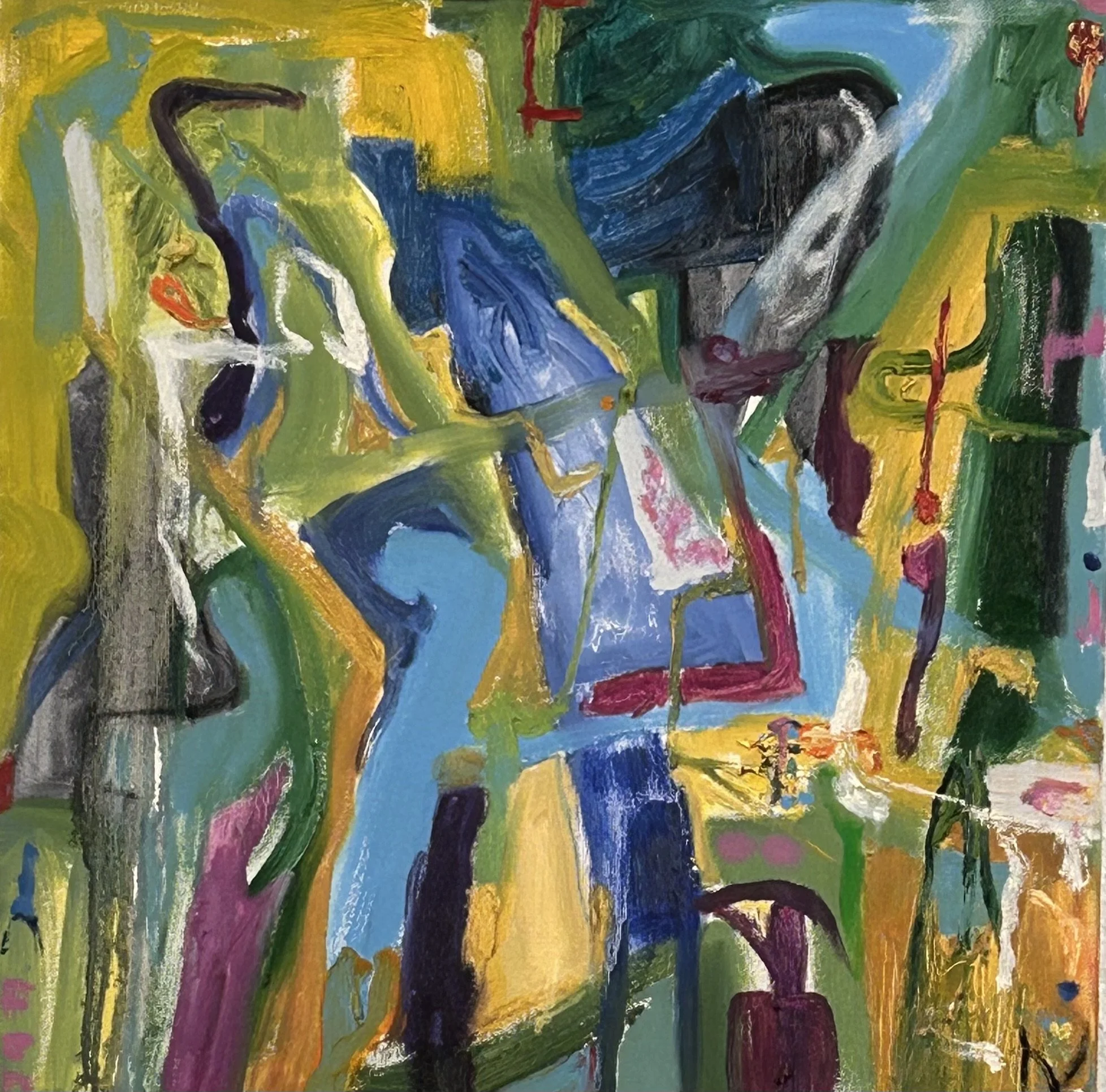 "Signal #6, " oil on canvas, 18"x 18", June 13, 2022