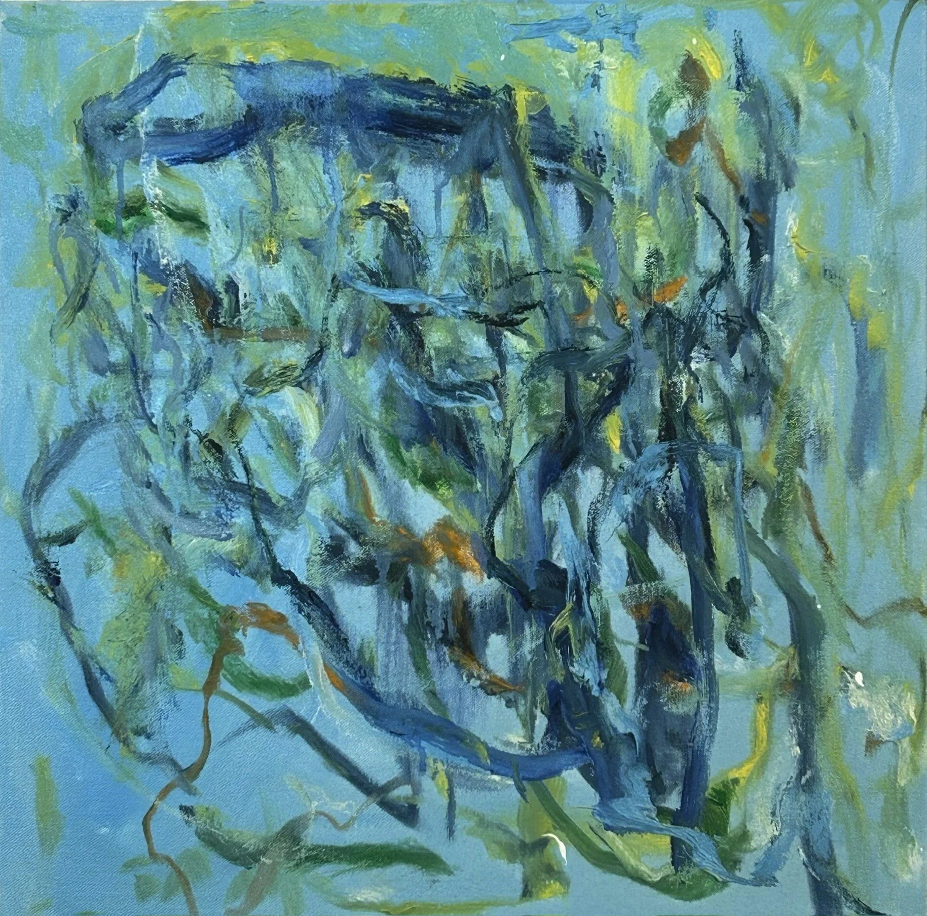 “Green City # 128, “Stranger Things,” oil on canvas, 20”x20”