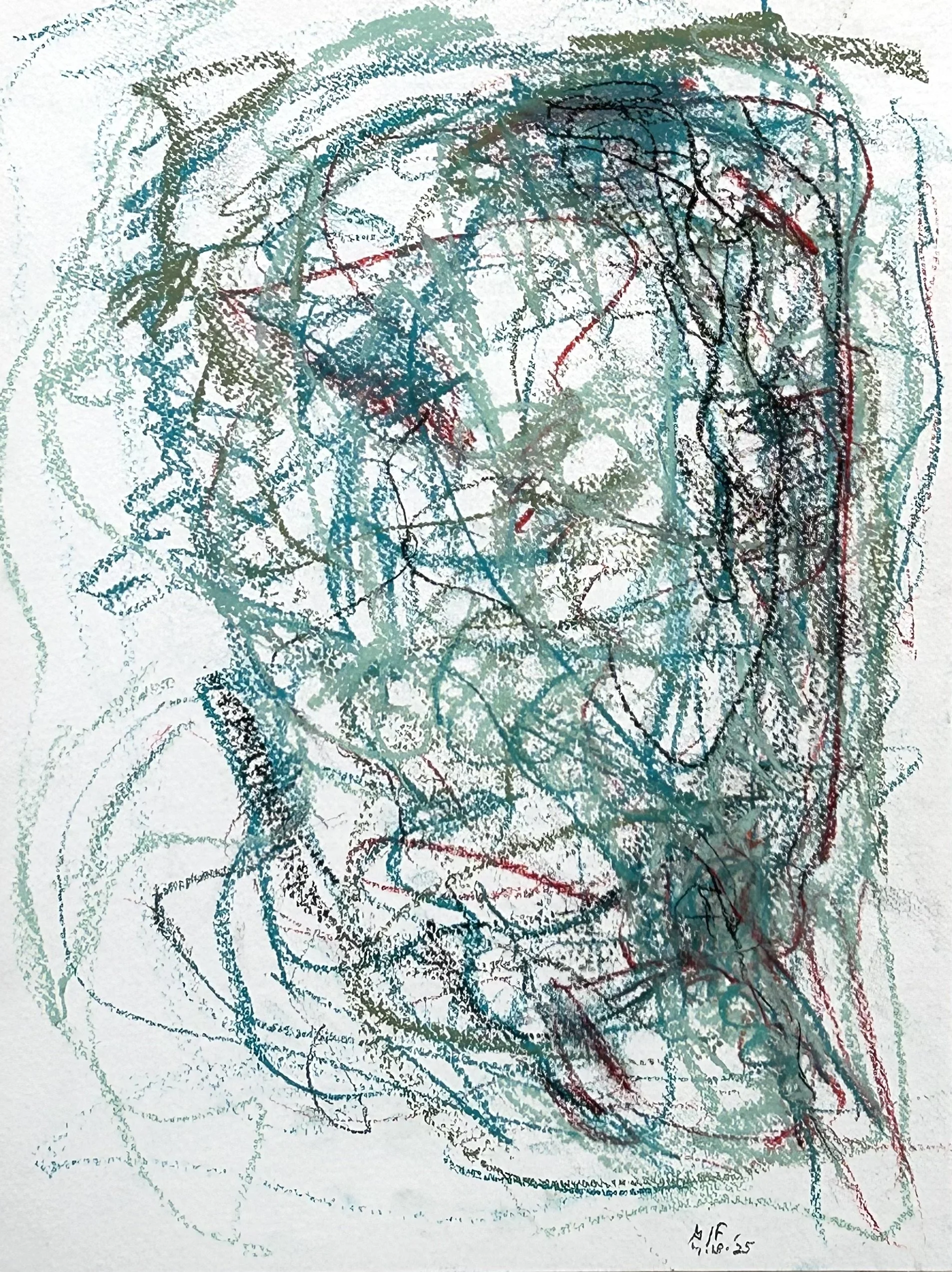"12 x 9", pastel on Fluid watercolor paper, 7-19-'25