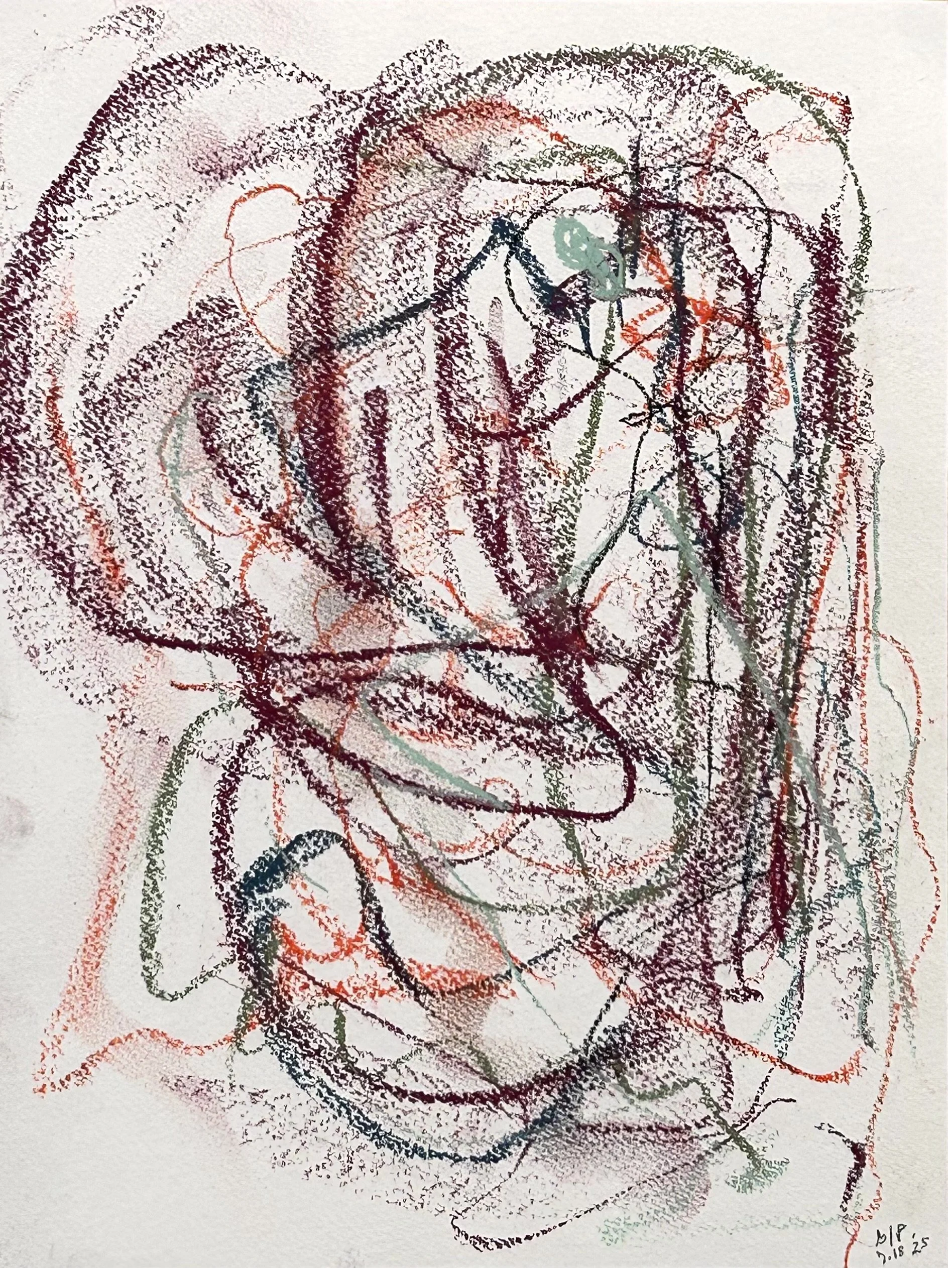 "12 x 9", pastel on Fluid watercolor paper, 7-19-'25