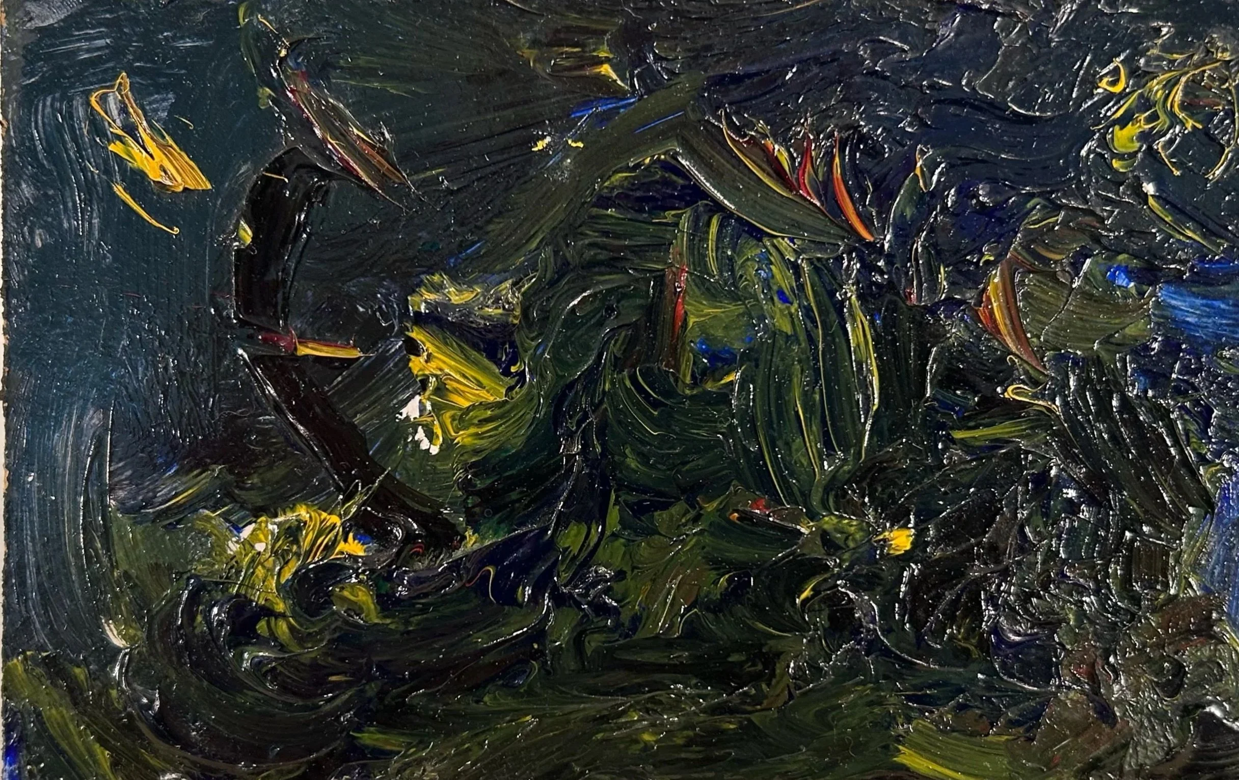 “Dec, 1999,’”oil on canvas, 4”x 6 1/2”