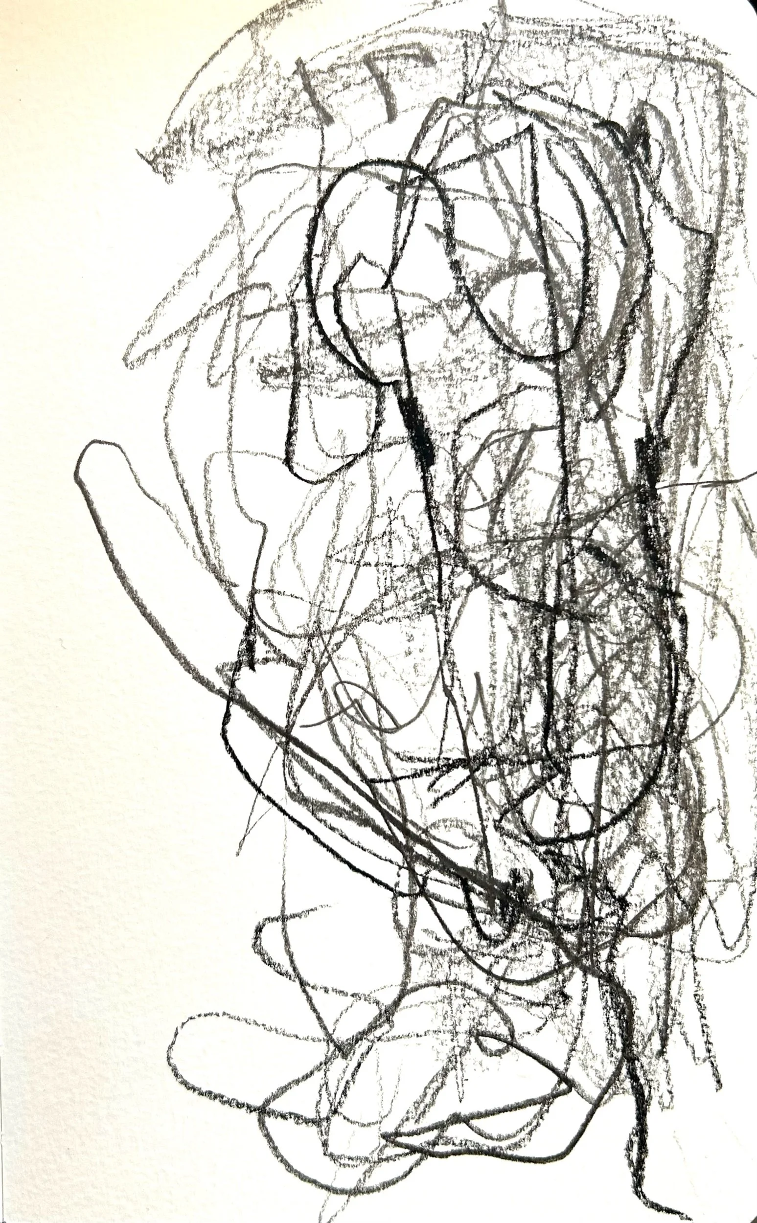 “9-19-‘25,” pencil on paper, 8”x4”