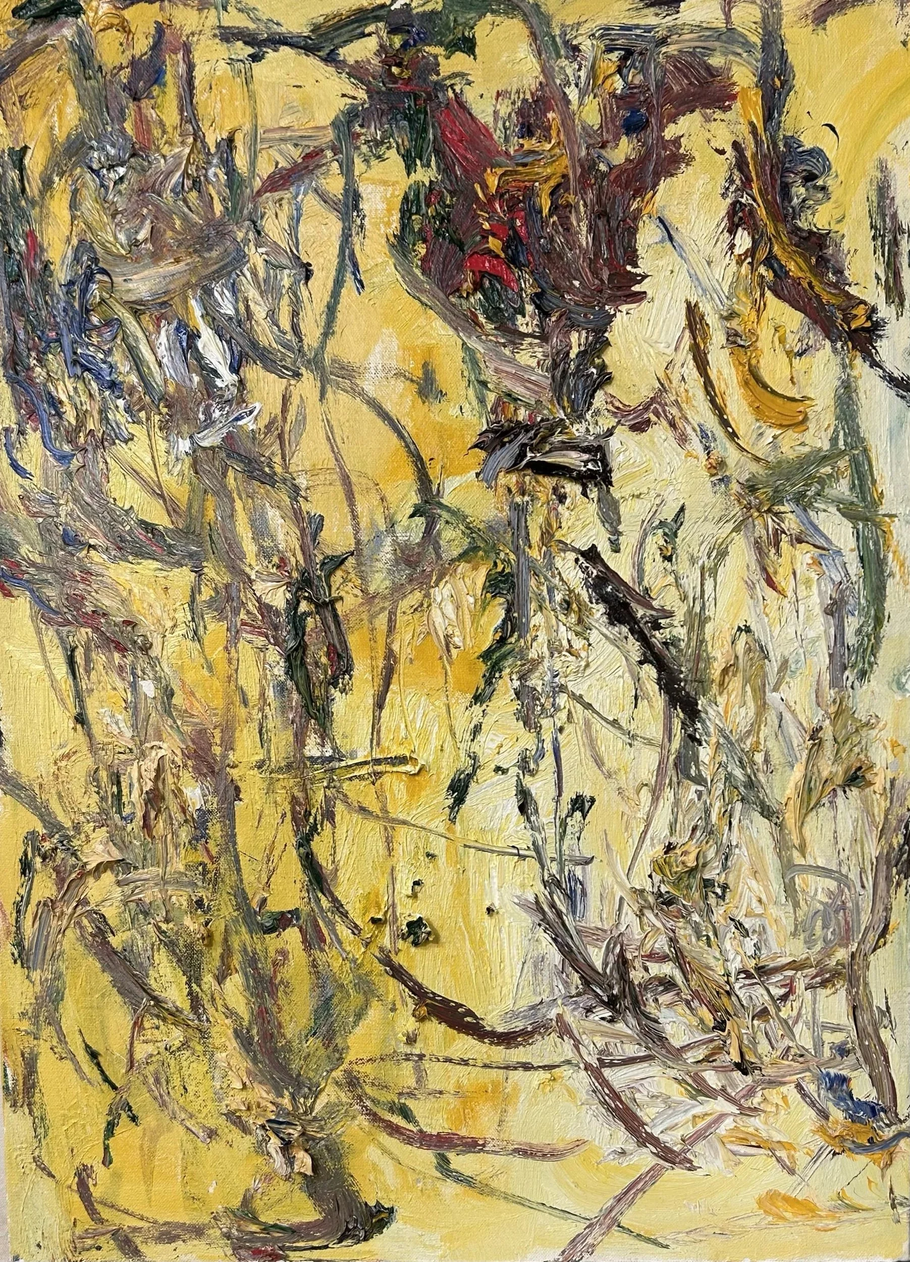 “New Yellow #14, oil on canvas, “24x18” (8-12-2009)