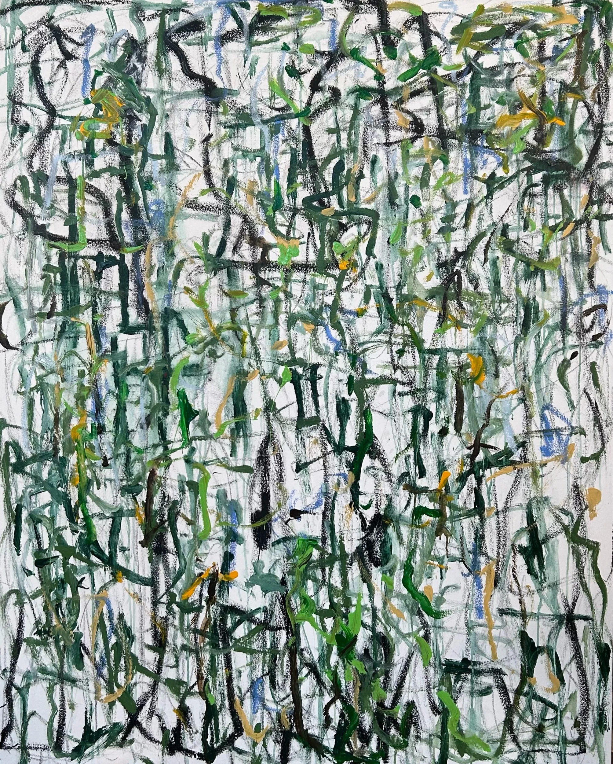 “Opening No. 219, After Whitman's” graphite, acrylic, oil stick, 60”x48” 3-19-‘26, 