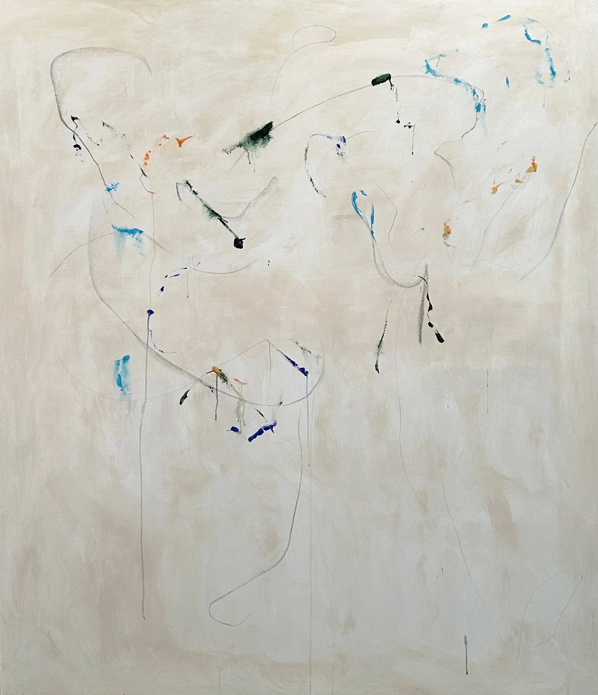 6-8-'26, graphite and acrylic on canvas, 84"x72"
