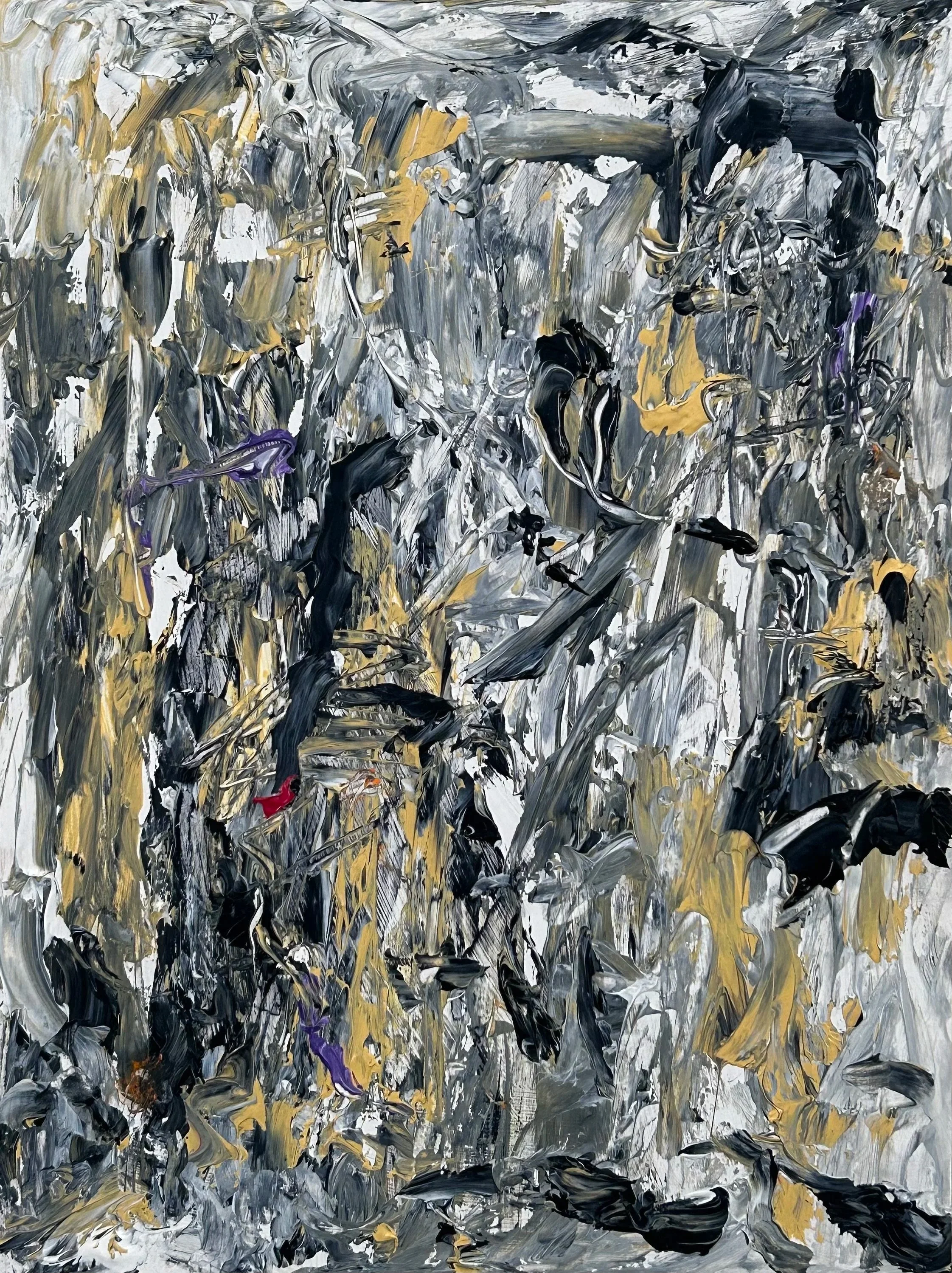 6-17-'26, acrylic on panel, 16"x12"