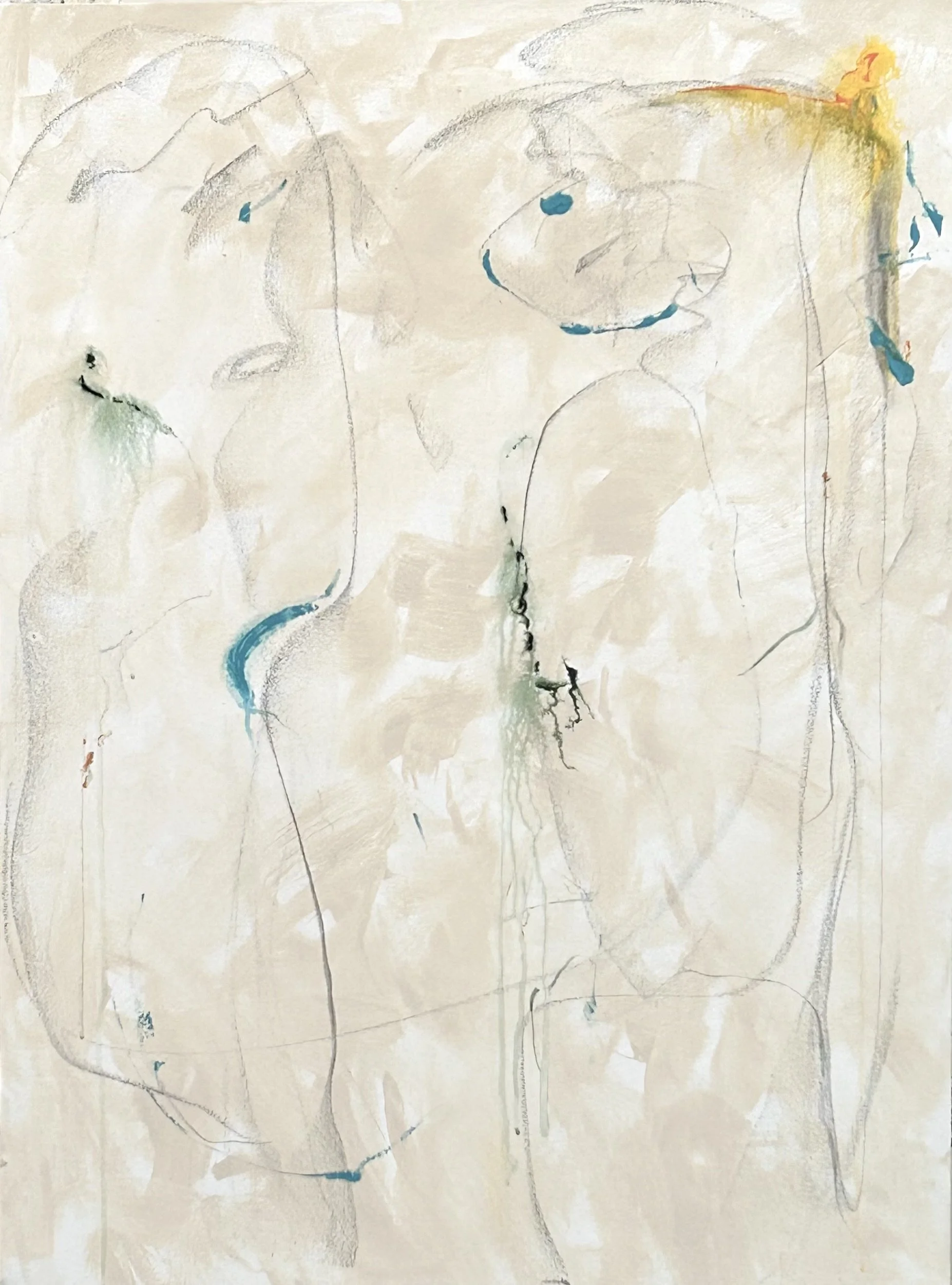  6-30-‘26, graphite and acrylic on canvas, 40”x30” 