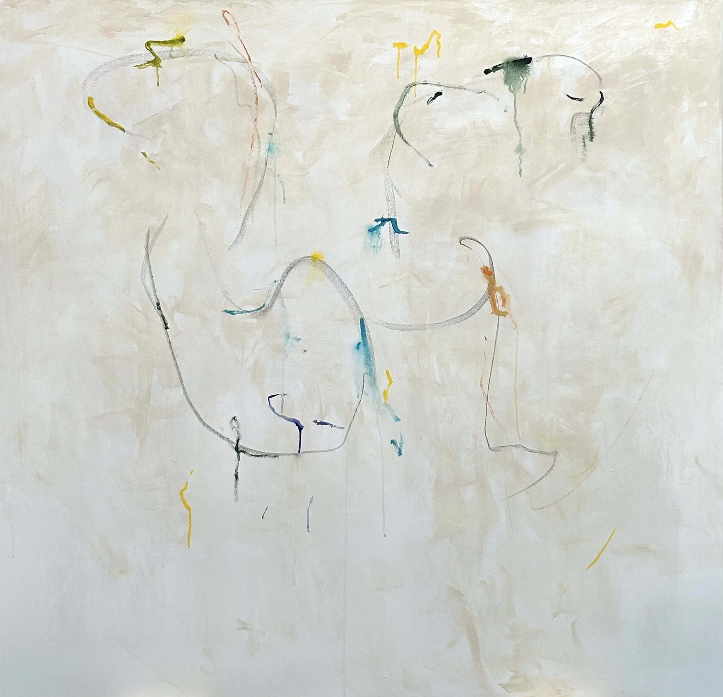 7-18-26, graphite and acrylic on canvas, 60”x62”