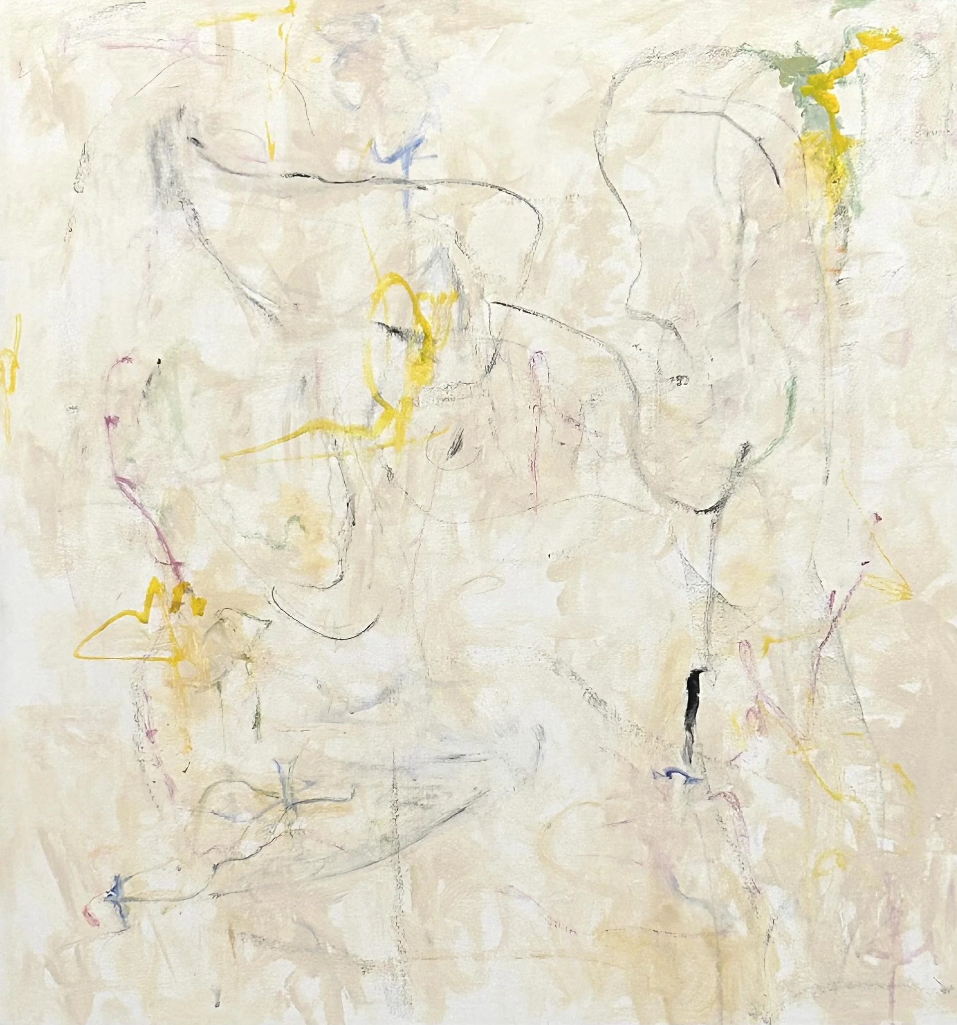 7-22-‘26, graphite and acrylic on canvas, 36”x34”