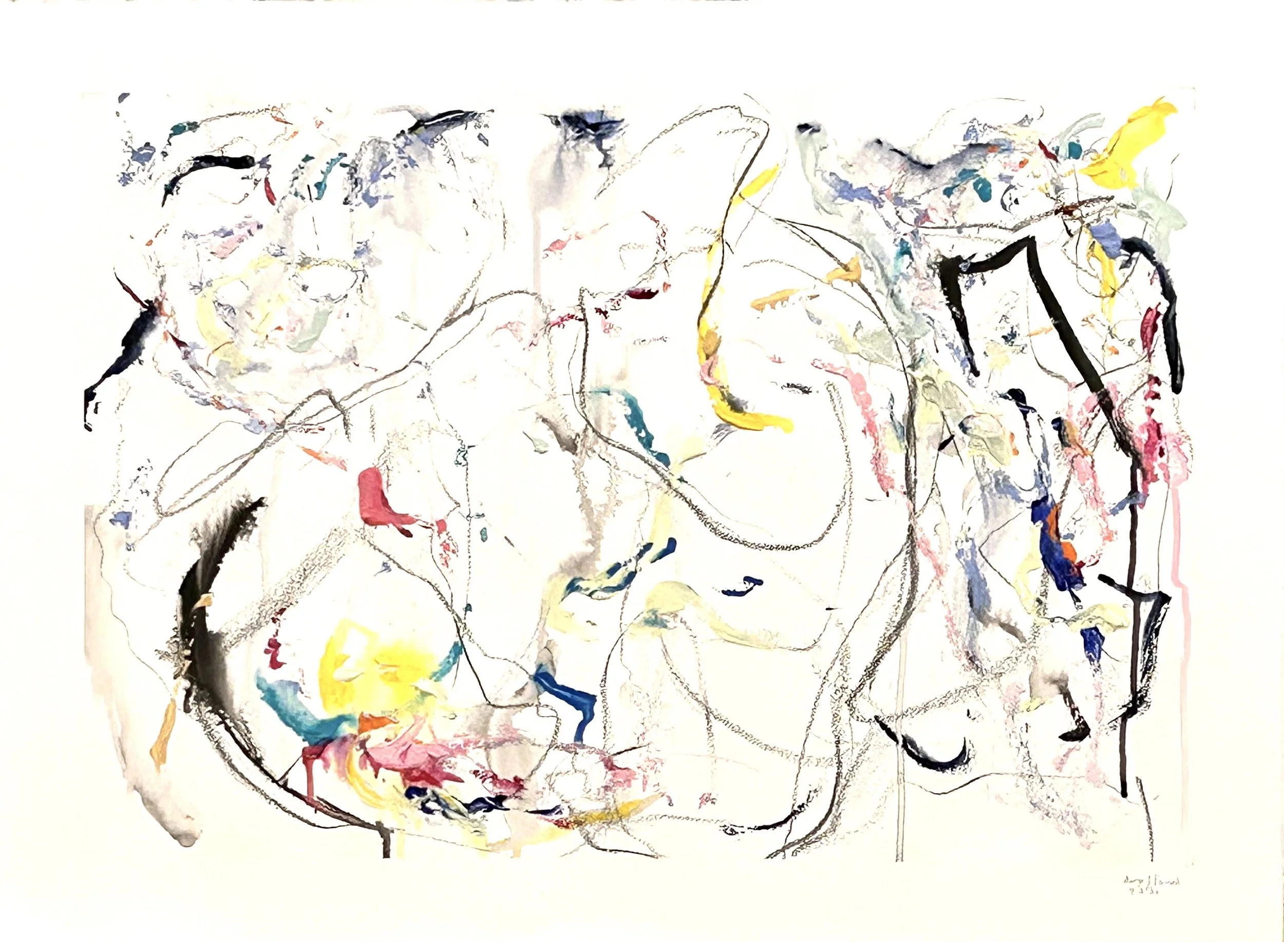9-2-‘26, graphite, acrylic, Sumi ink on Fabriano watercolor paper, 22”x30”