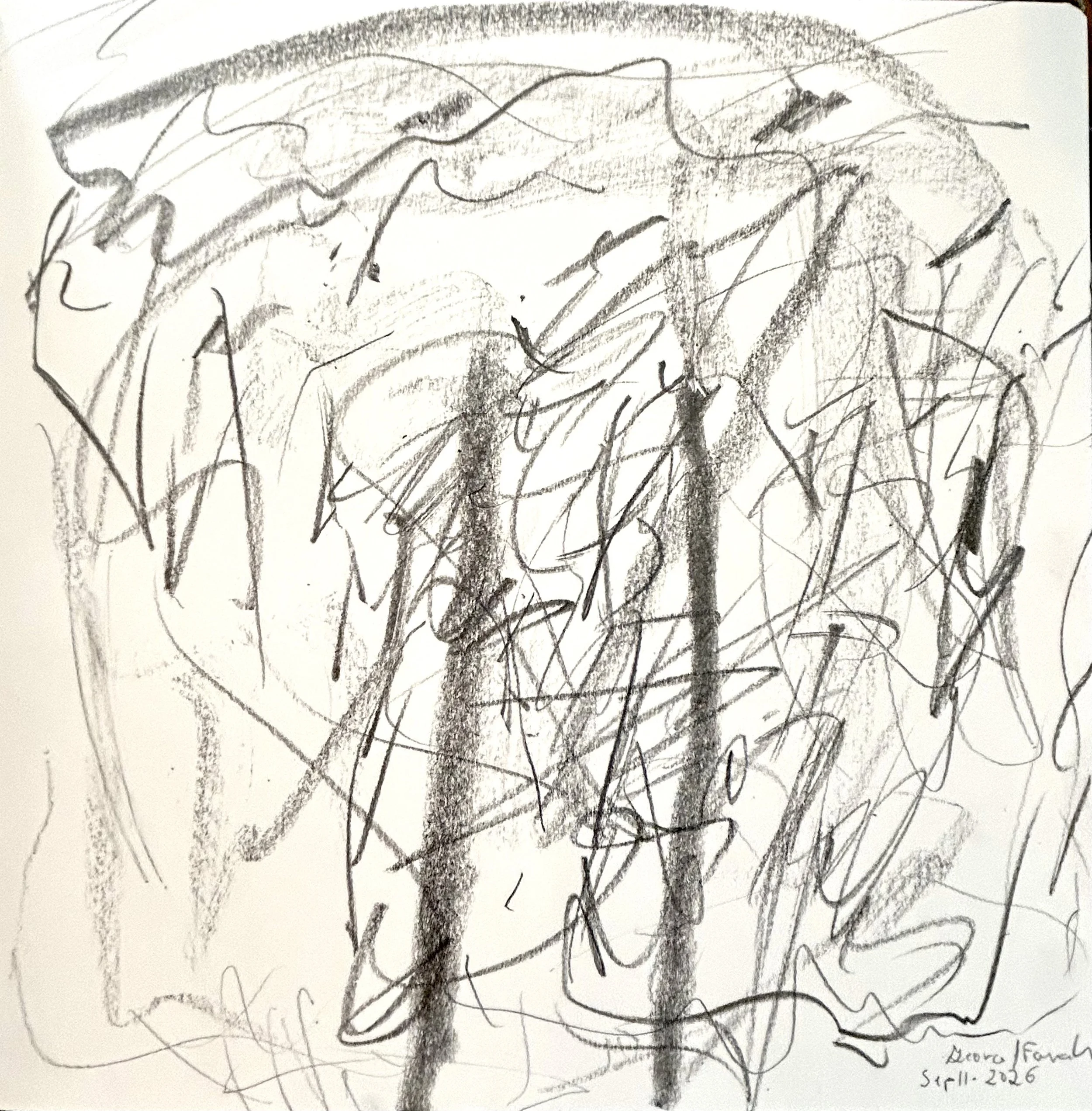 Sep 11-2026, graphite, sketchbook,  9”x9”