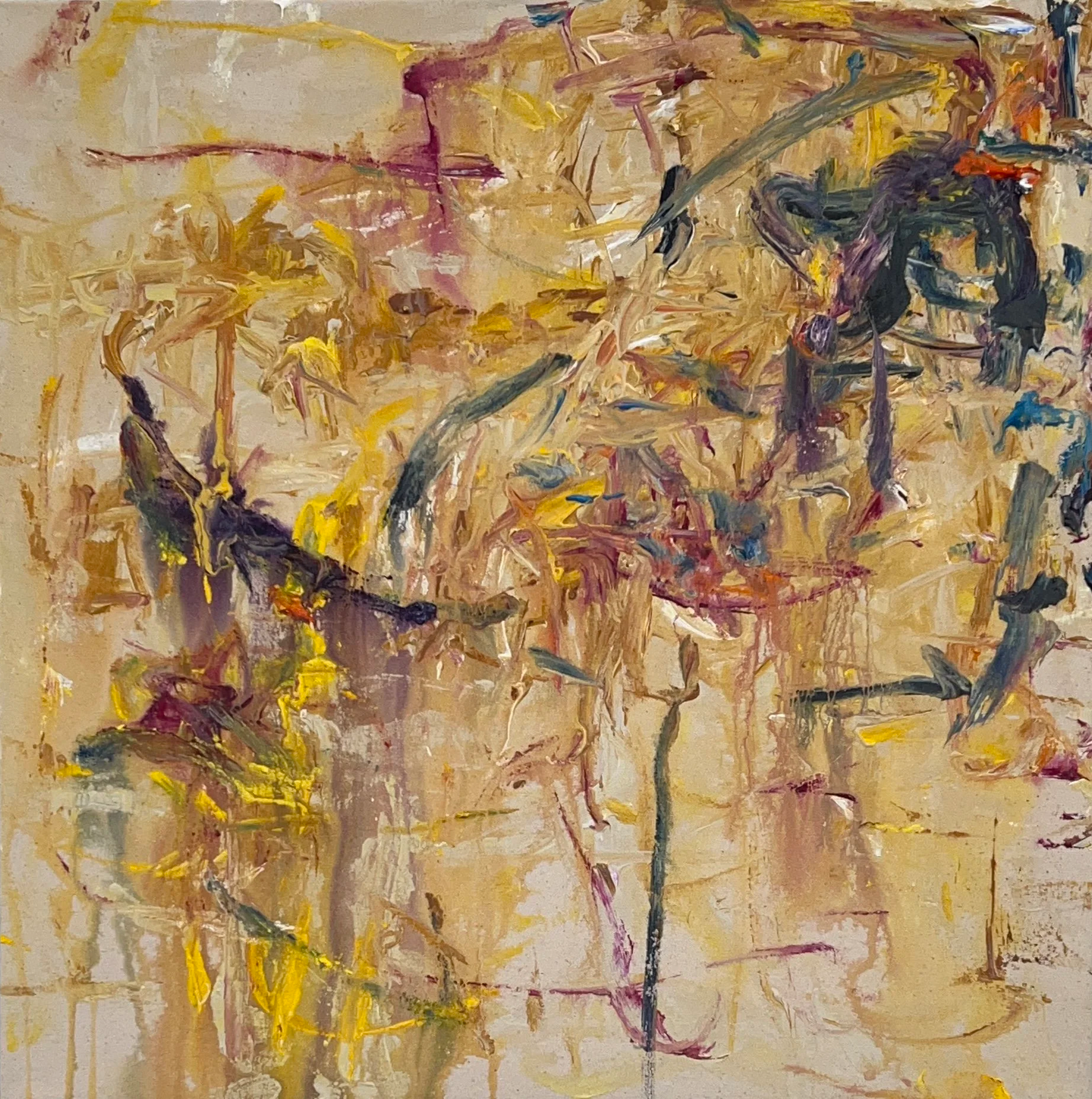  “Structure of ‘earth #132, Athens 1,” acrylic on canvas, 24’ x24’ (6-7-’25) 