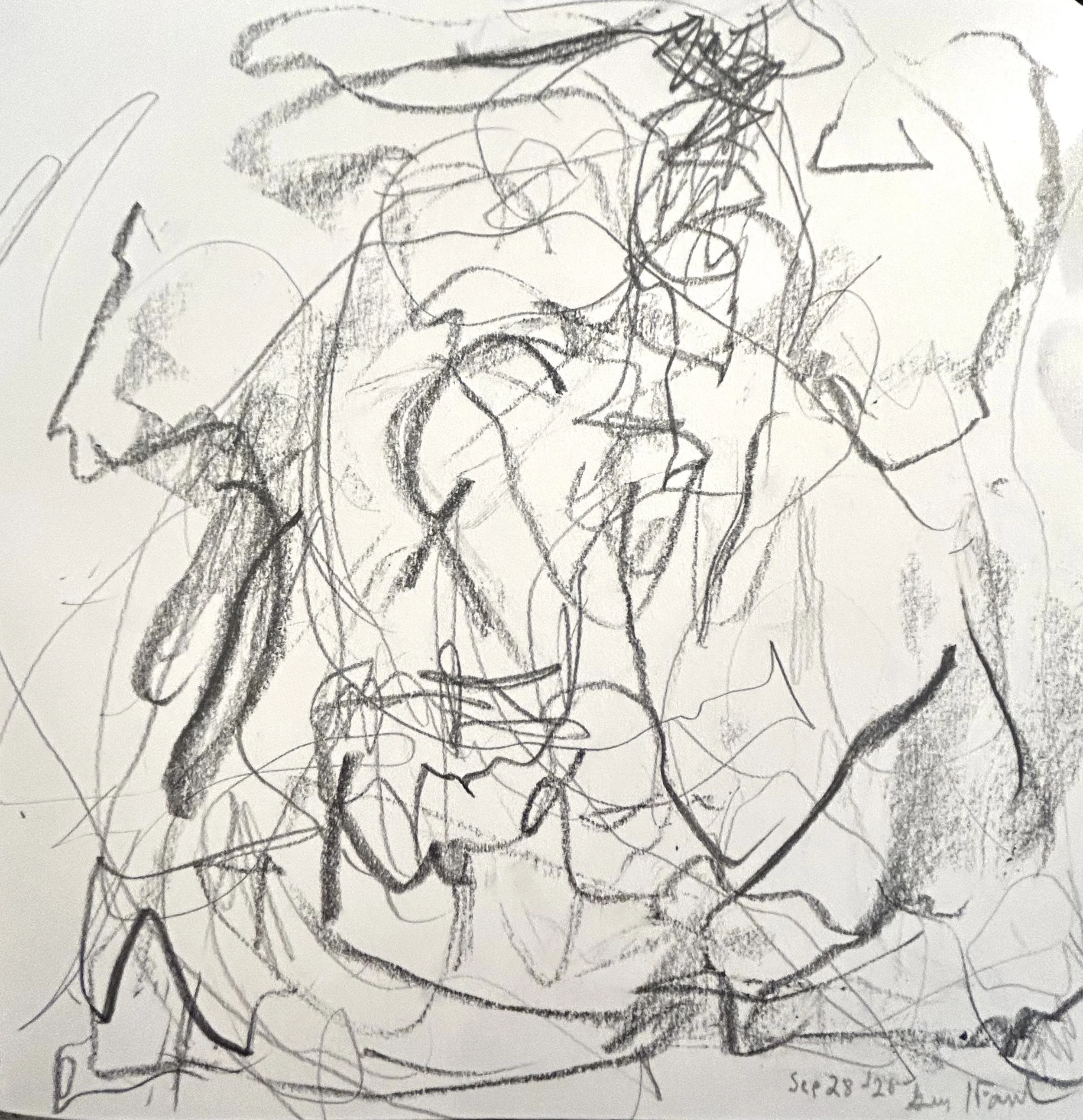 9-28-‘26, graphite, sketchbook, 9”x9”