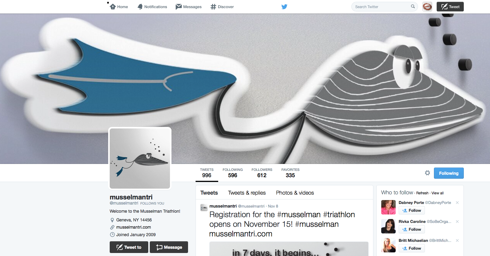 Musselman Triathlon via Twitter