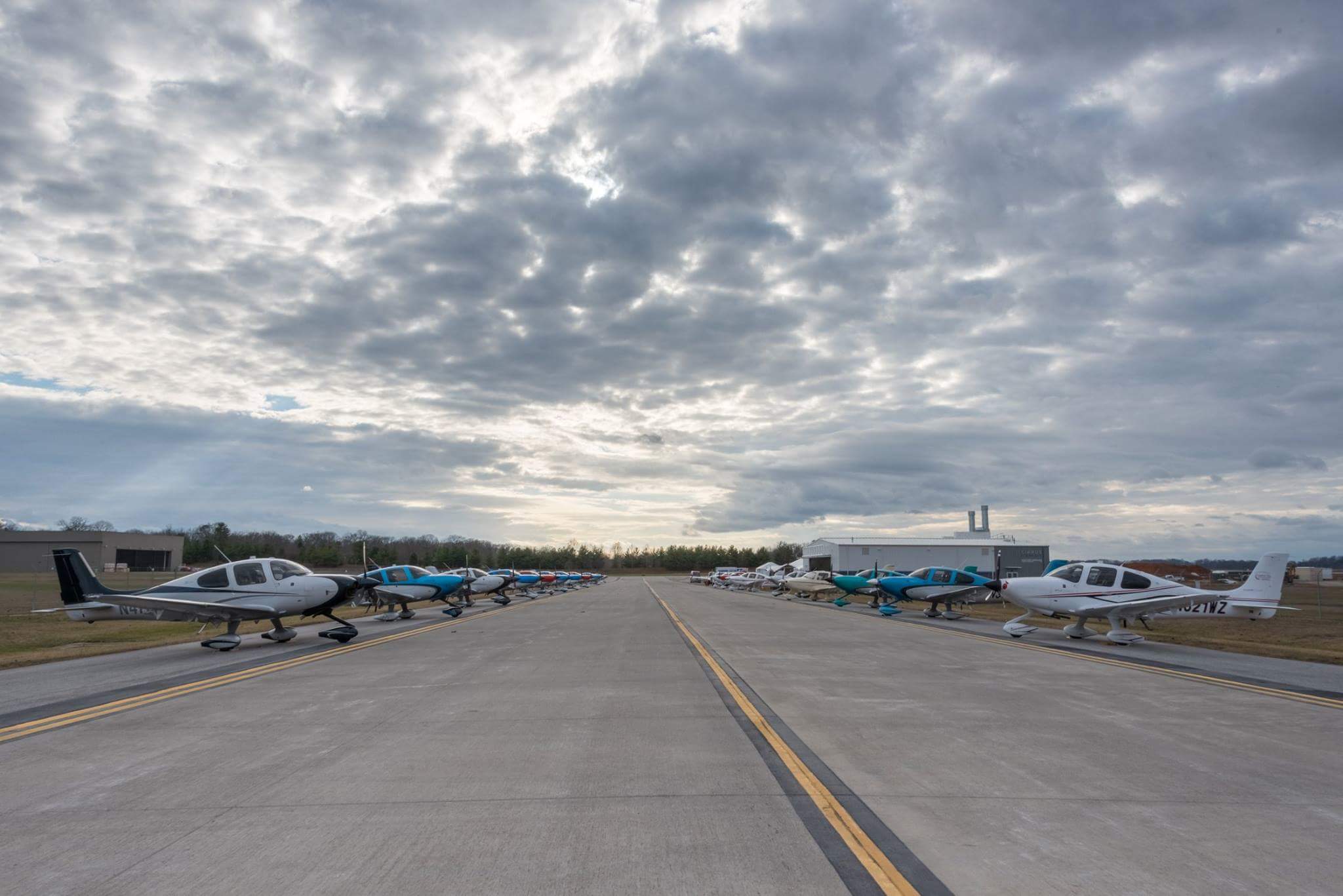 Cirrus Row at the Vision Center Flightline