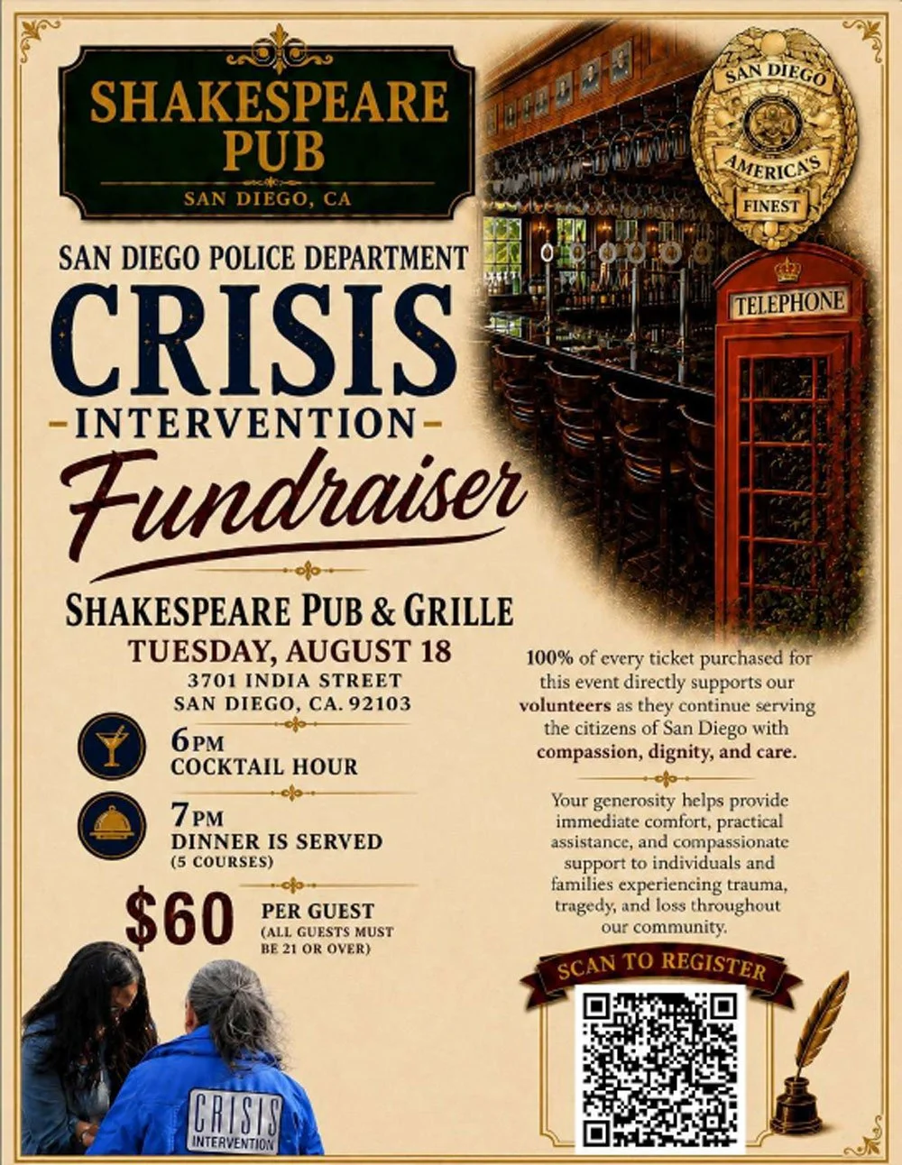 First Annual San Diego Police Department Crisis Intervention Fundraiser 