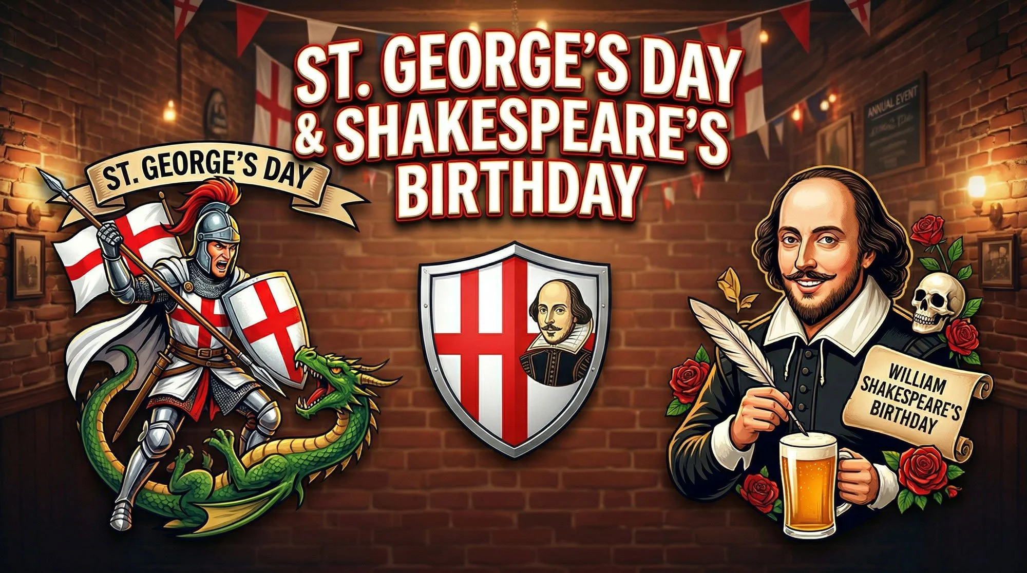 ST GEORGE'S DAY &amp; WILLIAM SHAKESPEARE'S BIRTHDAY