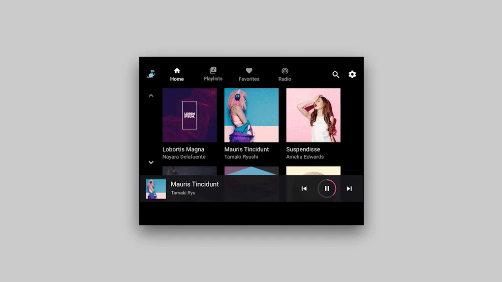 Media, landscape screen