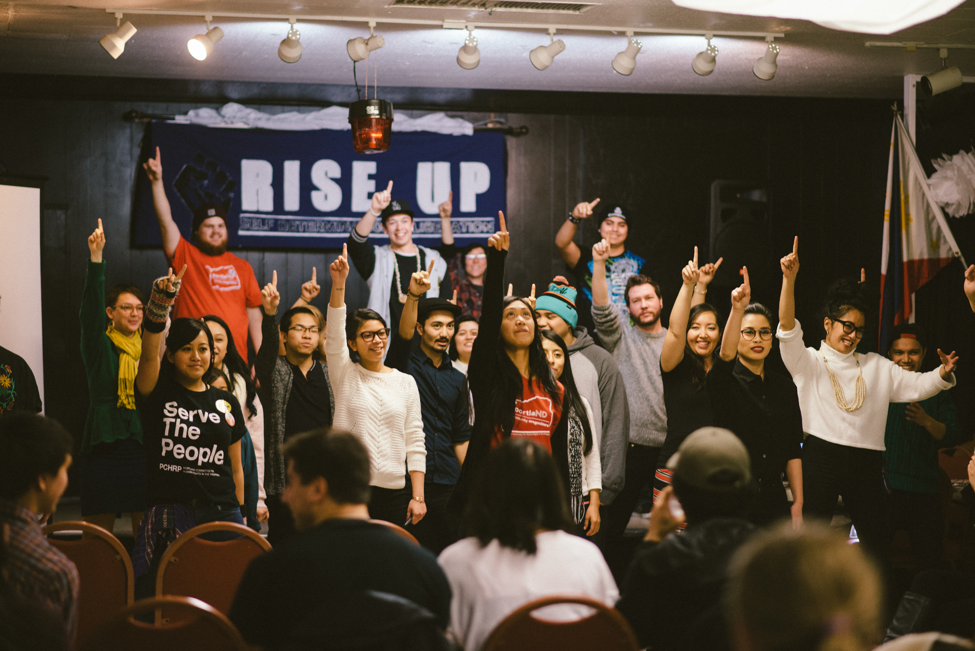 The PCHRP Womxn's Desk leading the One Billion Rising Dance