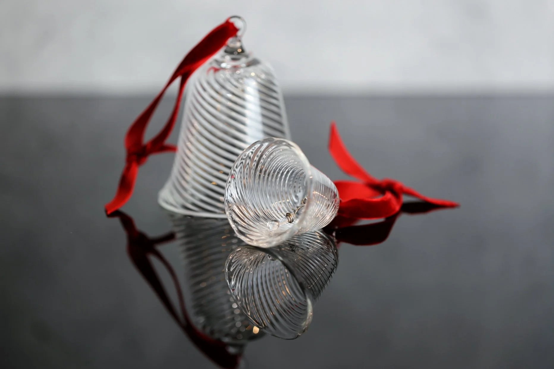 Hand Blown Glass Bell made with borosilicate by Michael Dickinson