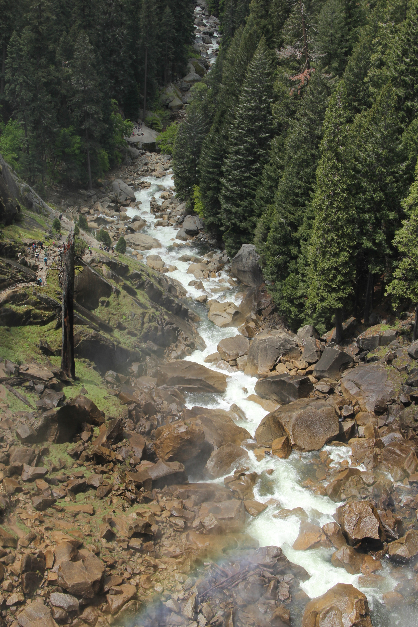 The view from the top of Vernal Falls