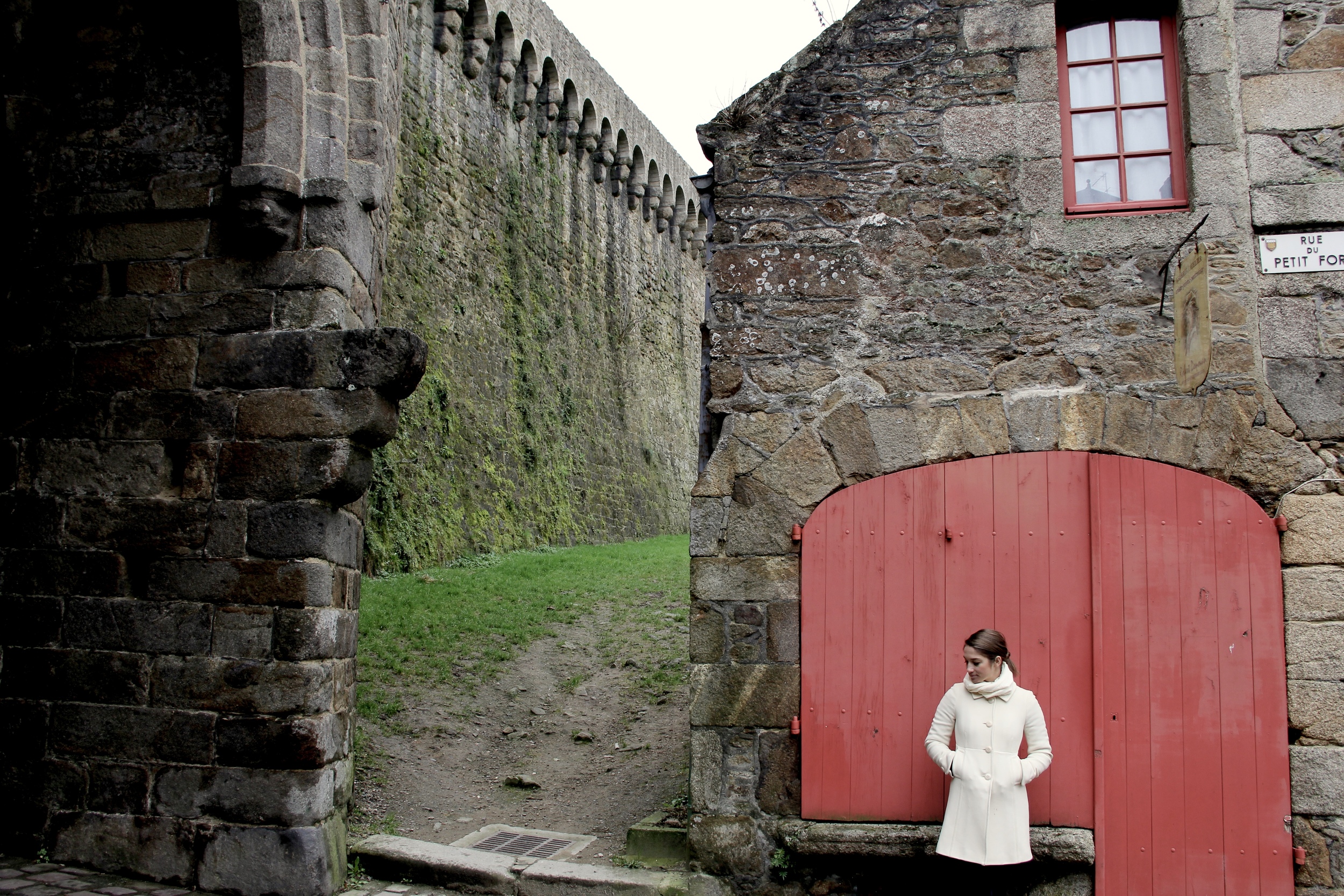 Along the remparts of the castle in Dinan, France