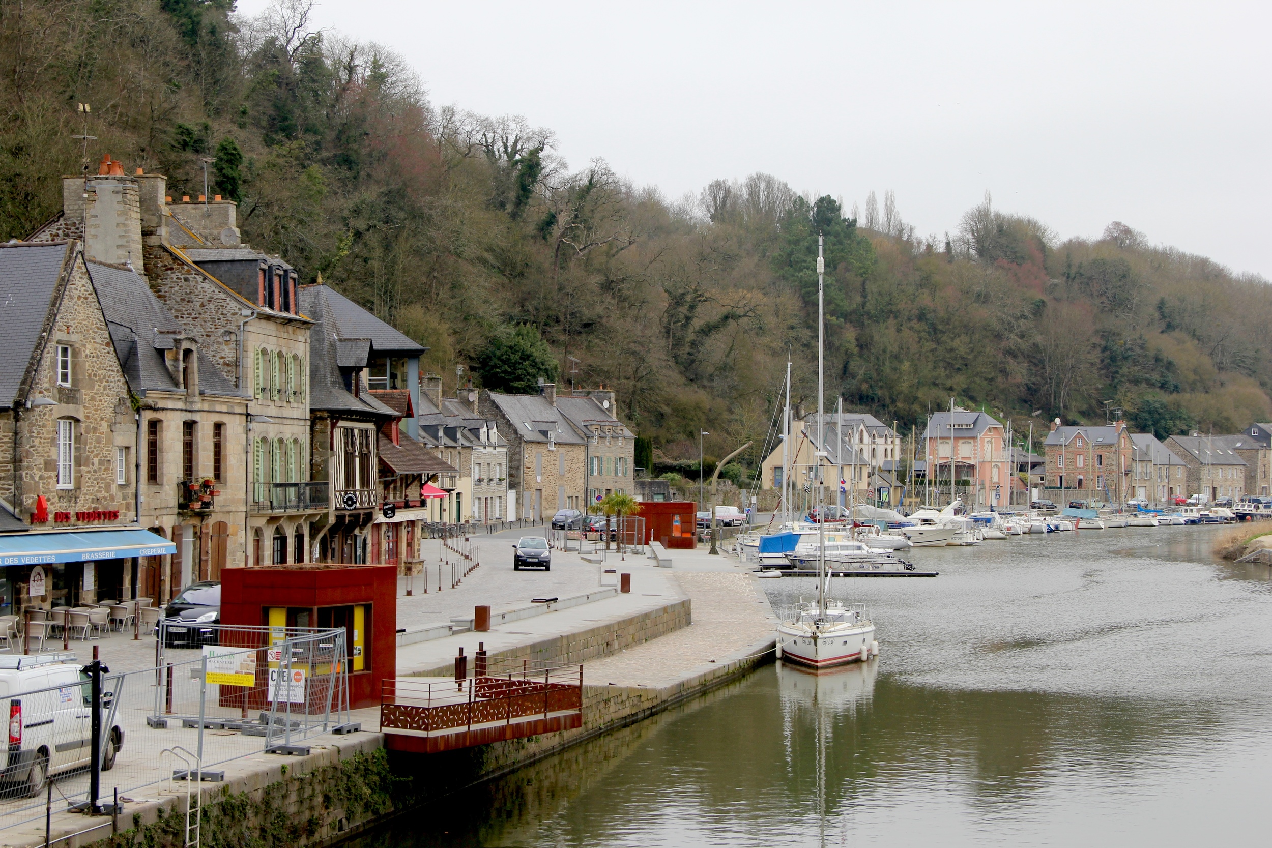The Port of Dinan, France along the River Rance