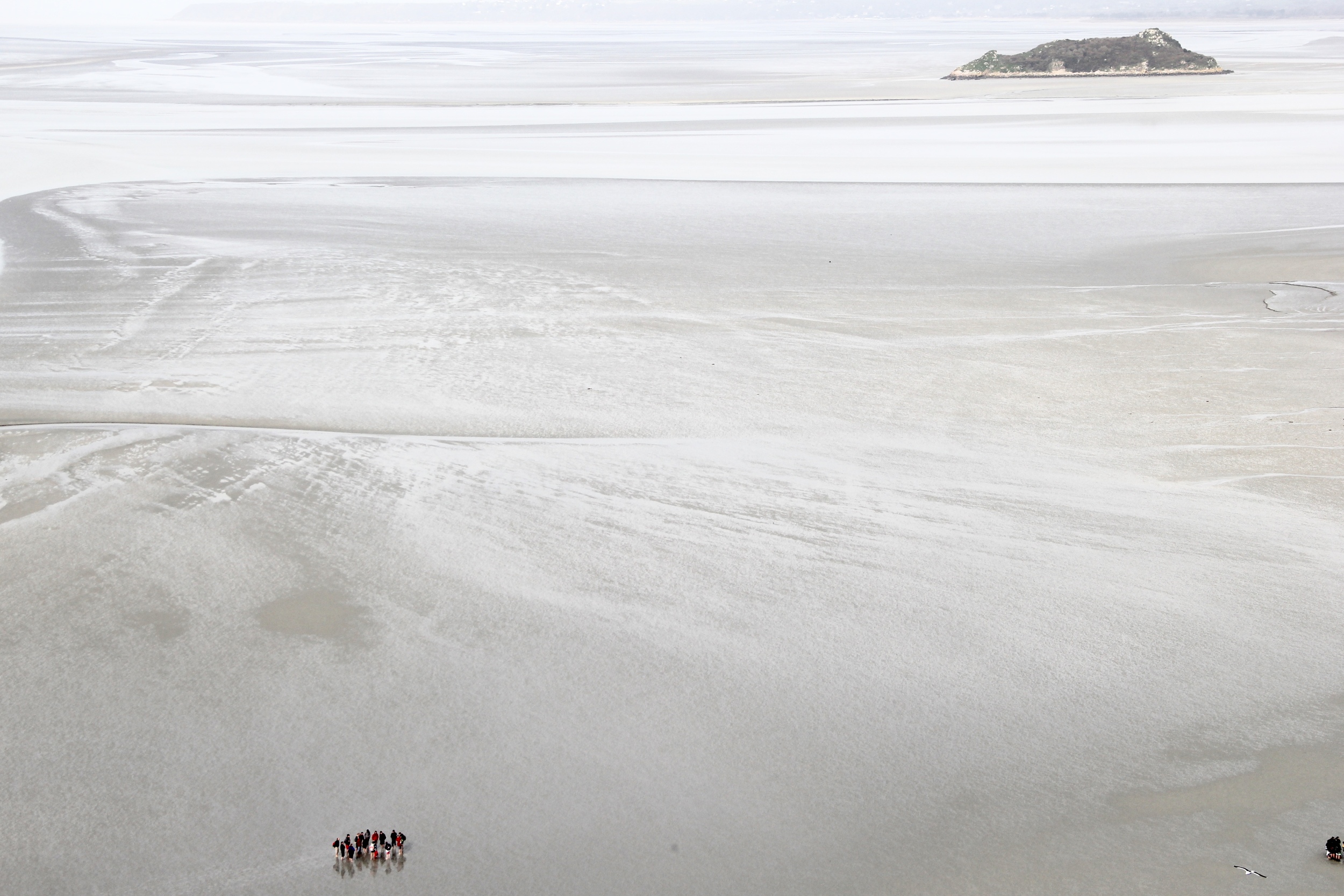 School groups on the tide flats | Mont St Michel