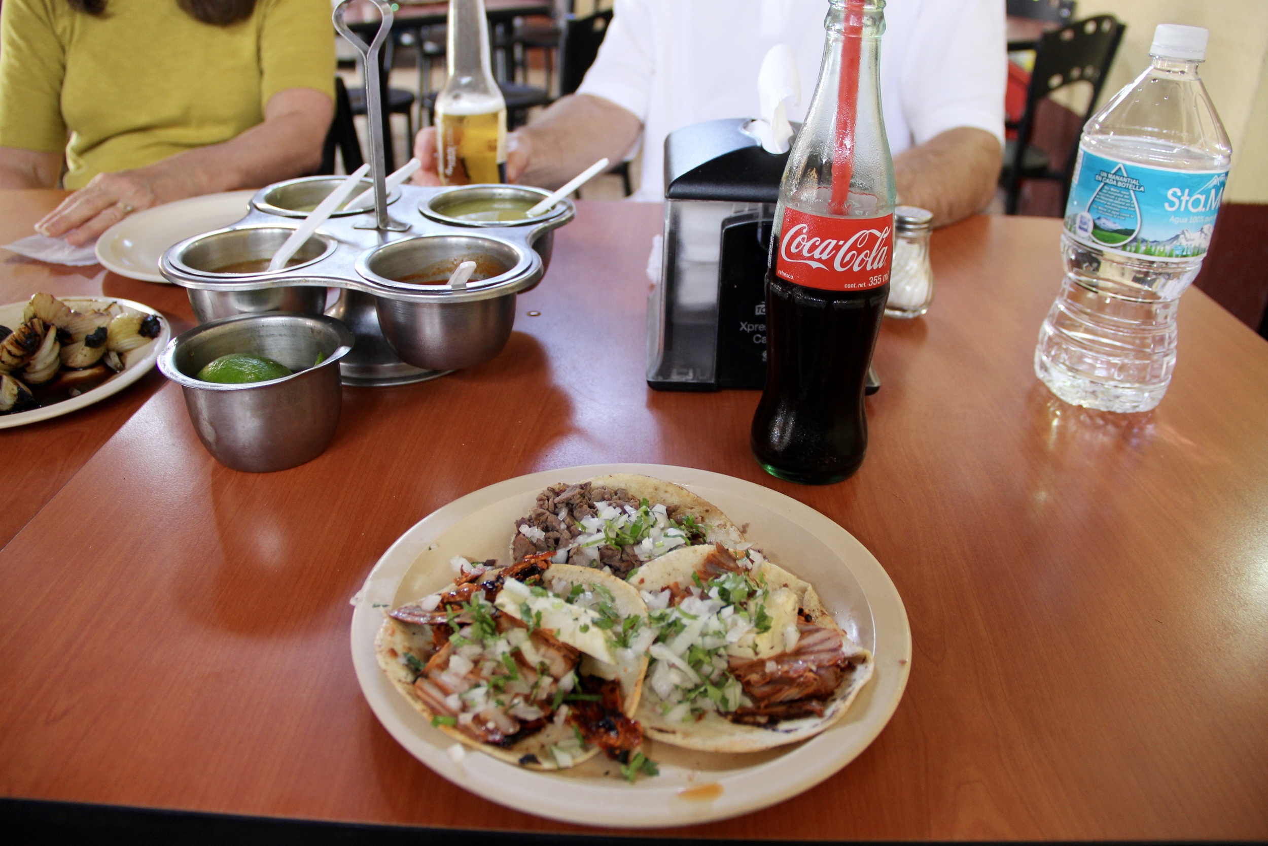 Al pastor and carne asada tacos