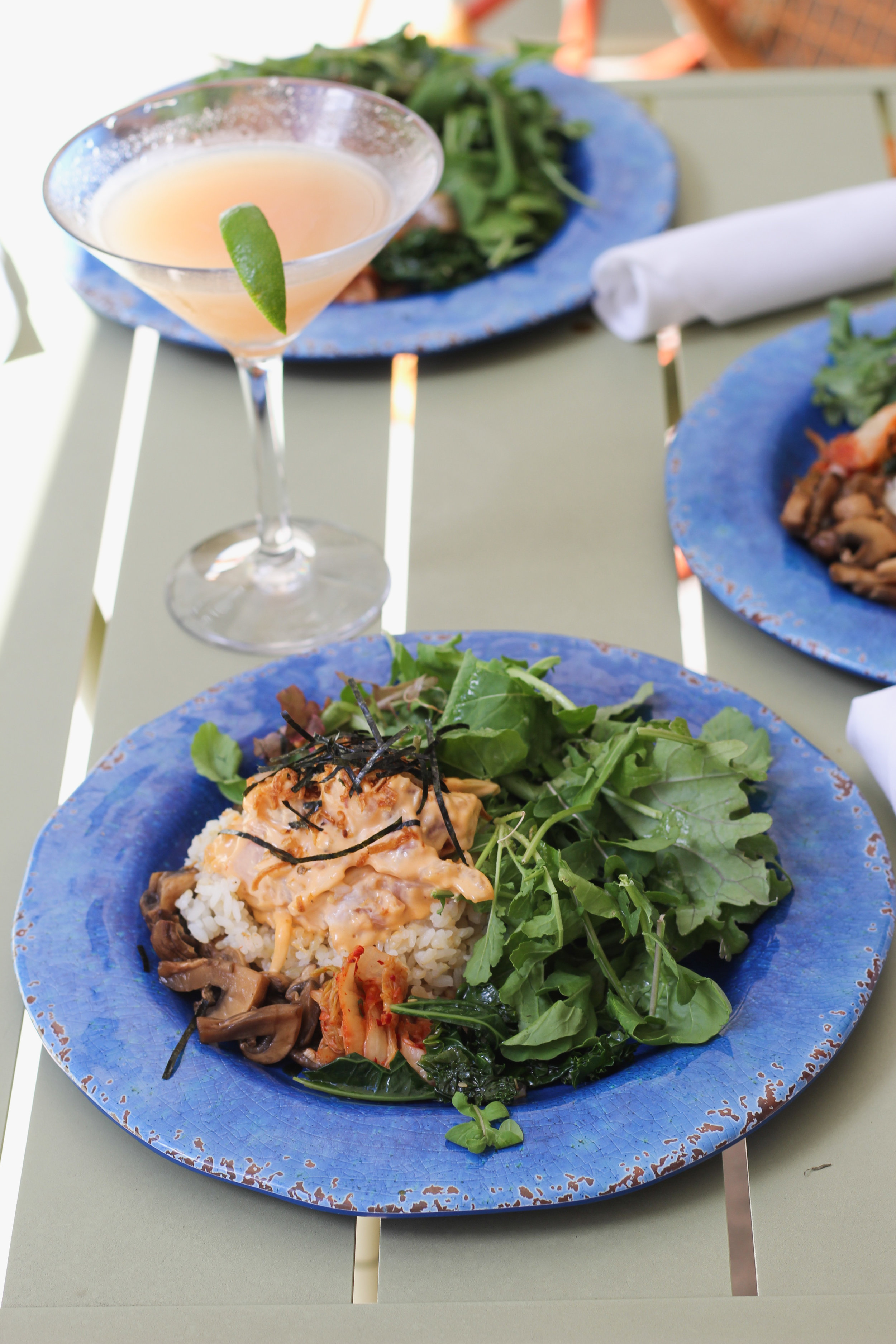 Mahina & Suns poke bowls poolside at the Surfjack