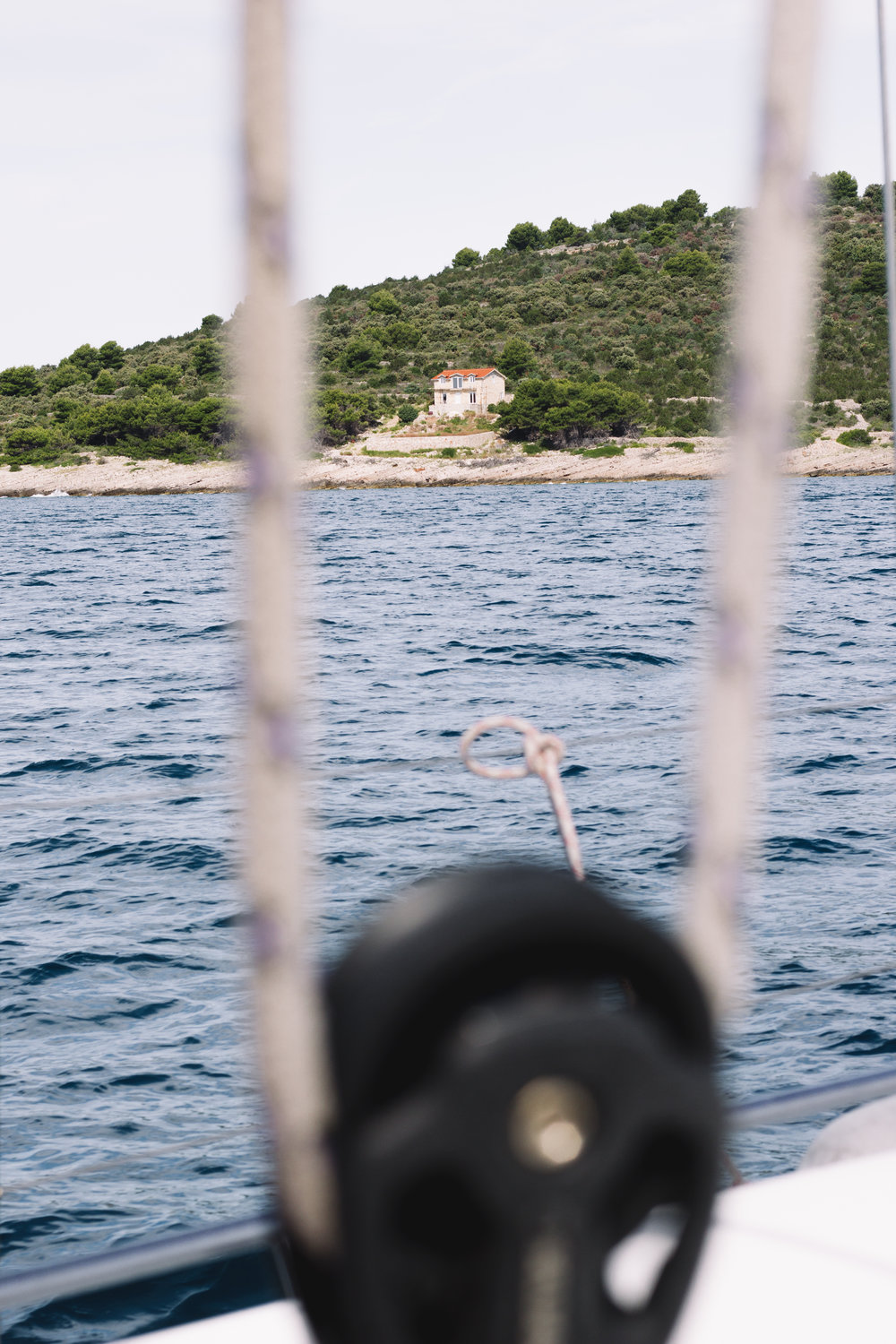 Sailing scenery along the Dalmatian coast