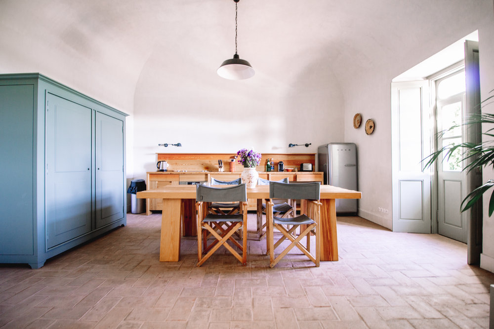 The kitchen of our 2bd Meadow Cottage at Sao Lourenco do Barrocal