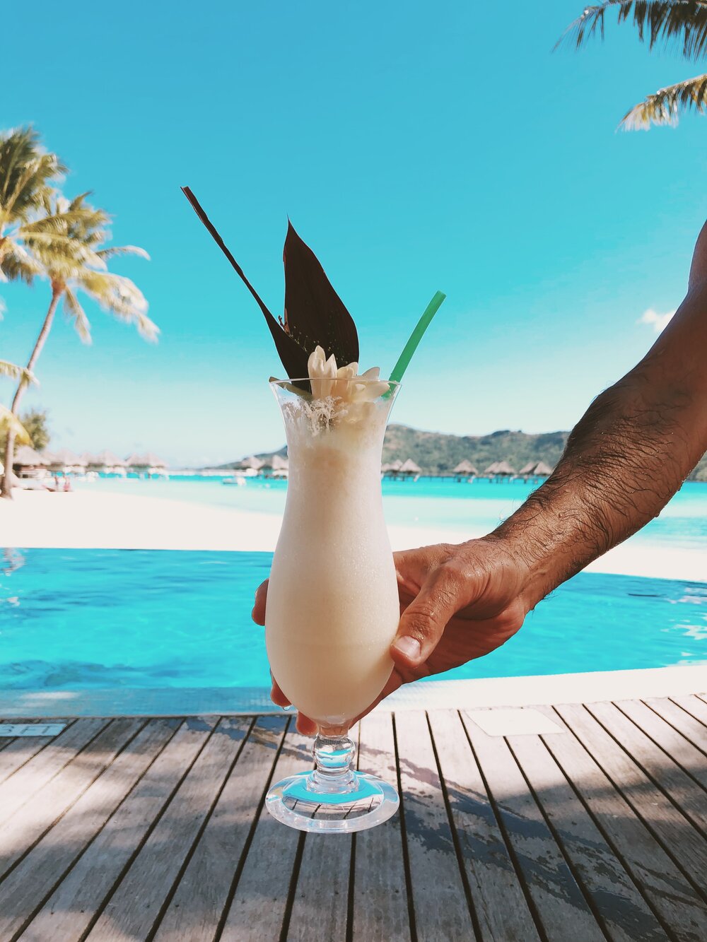 A virgin piña colada for the mother to be