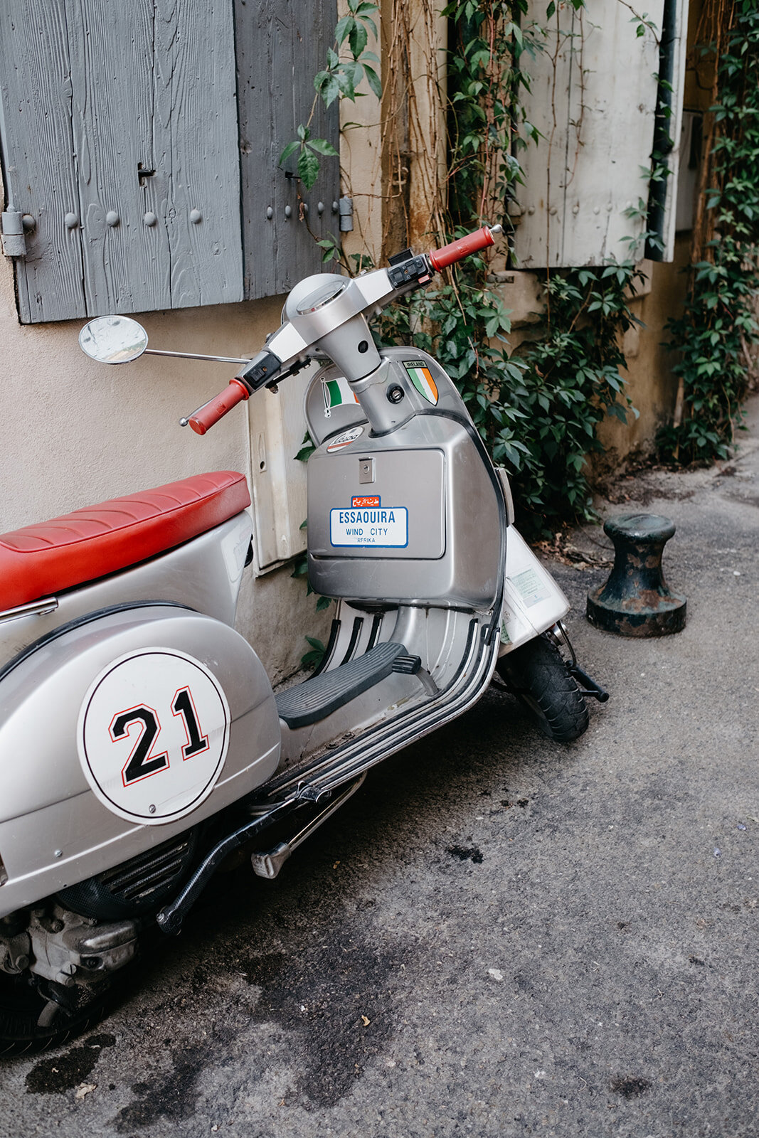 Scooter parked on the streets in Arles