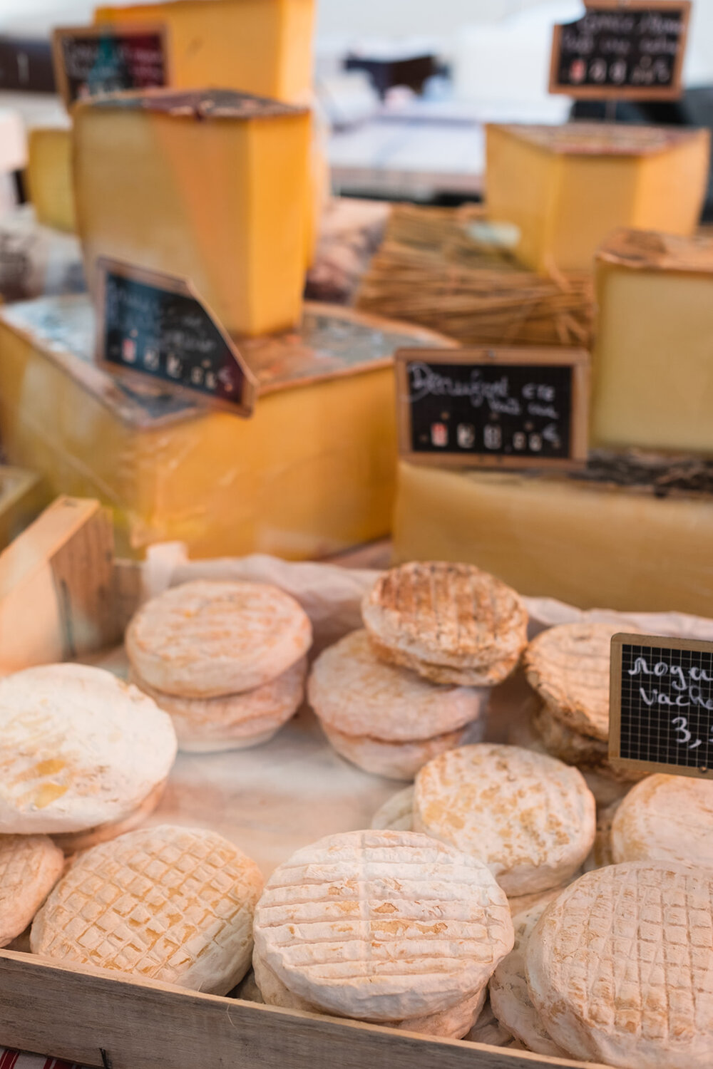 French cheese at a market in Arles