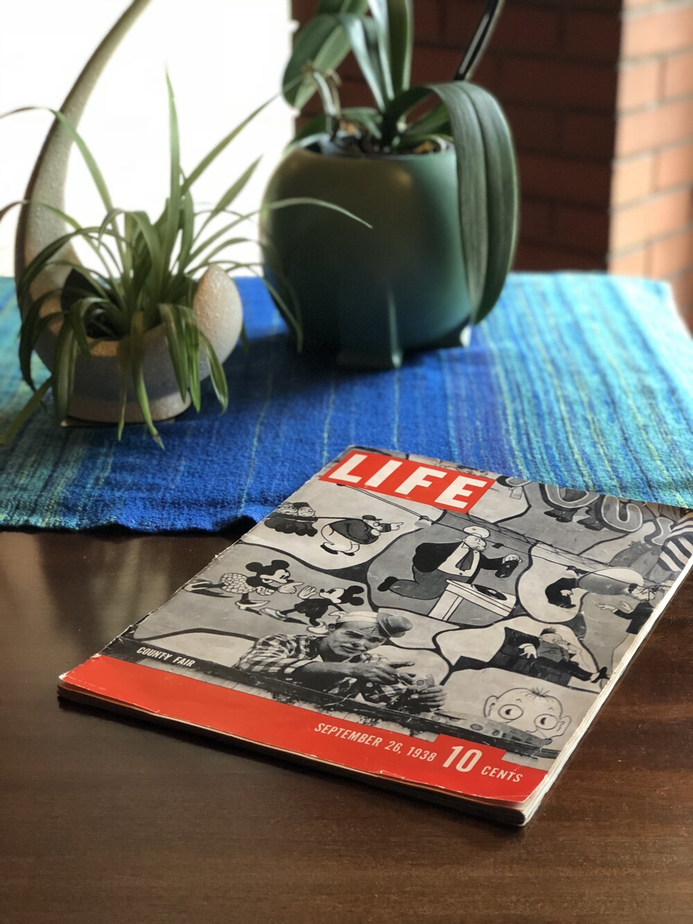 A copy of the LIFE magazine that featured the original plans for the house