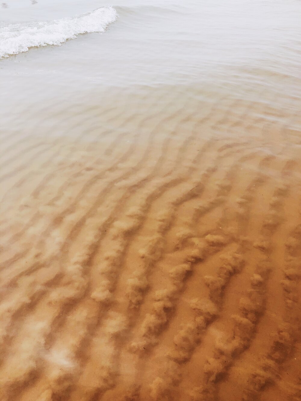 Natural sand art on the shores of Lake Michigan