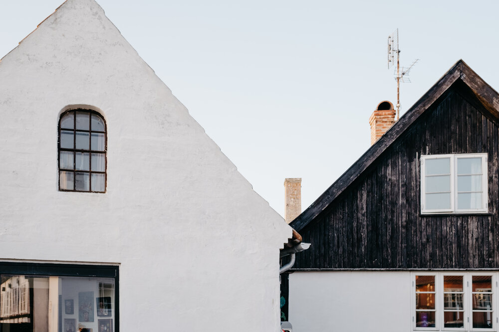 Black and white house peaks in Denmark