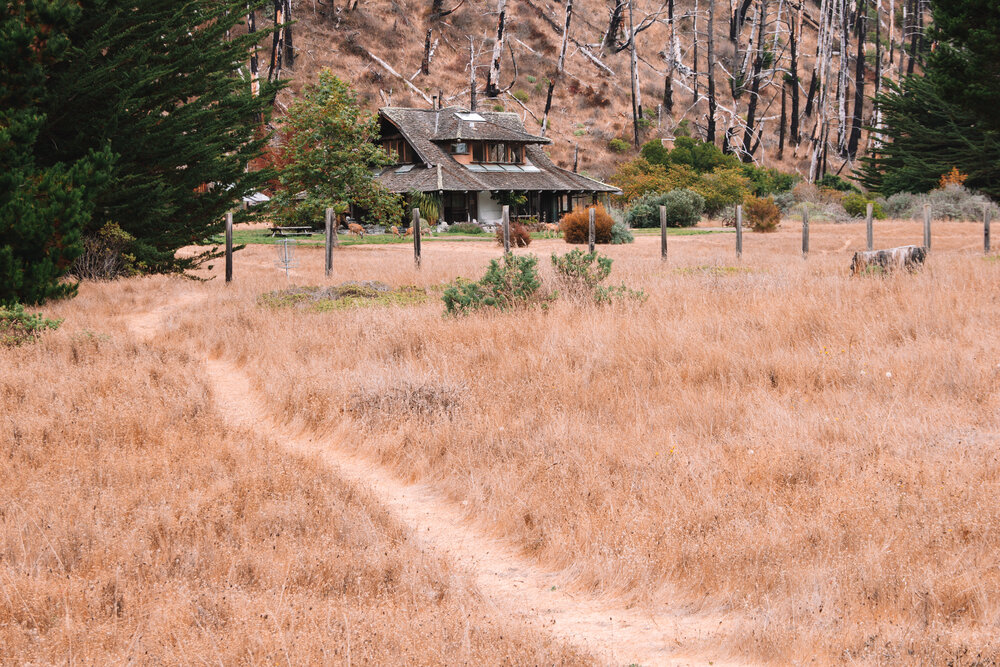 A house sits overlooking Big Flat.  