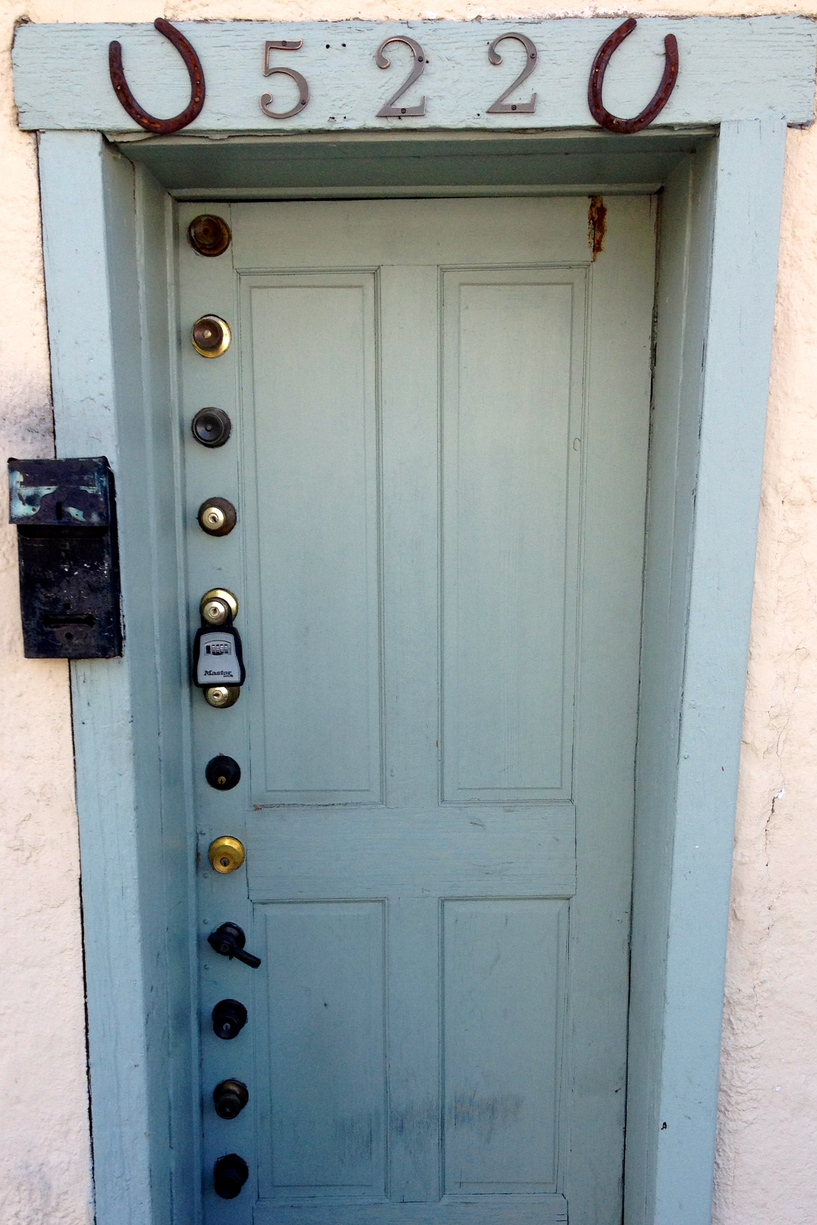 Locked door in Barrio Viejo