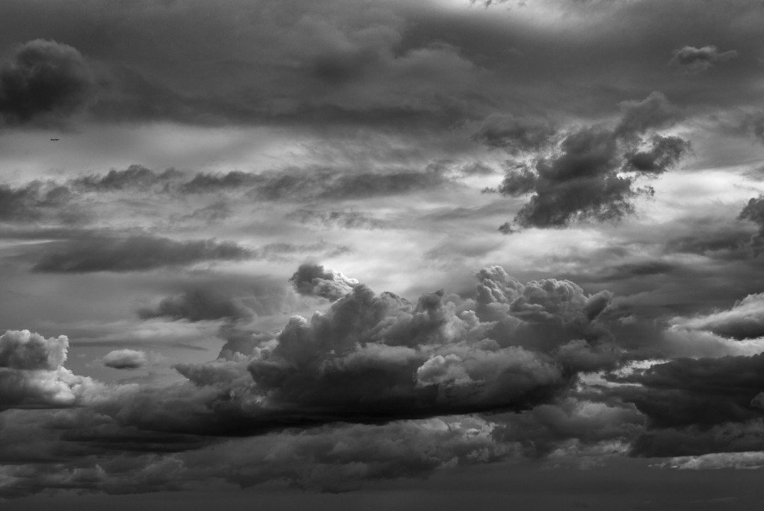 &ldquo;&ldquo;UP IN THE AIR&rdquo; No.1 Left Panel&rdquo; 

Storm clouds over Los Angeles photographed in black and white. Part of a diptych. 

Link in bio for full details!