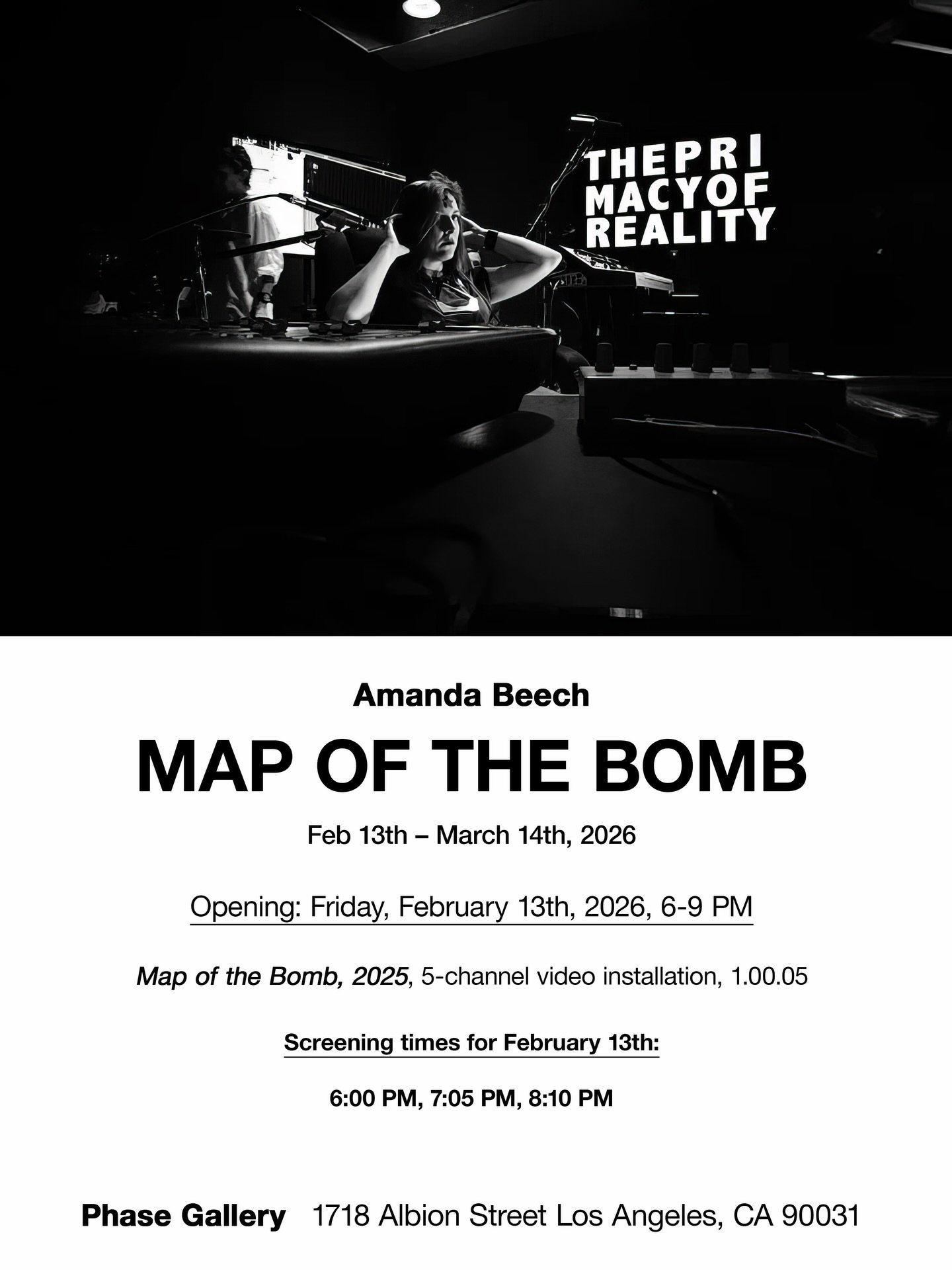 The project &ldquo;Map of the Bomb&rdquo; that I worked on with Amanda Beech is exhibiting at Phase Gallery. I&rsquo;ll be there for the opening screening this Friday the 13th! Come by and check it out! 
#art #gallery