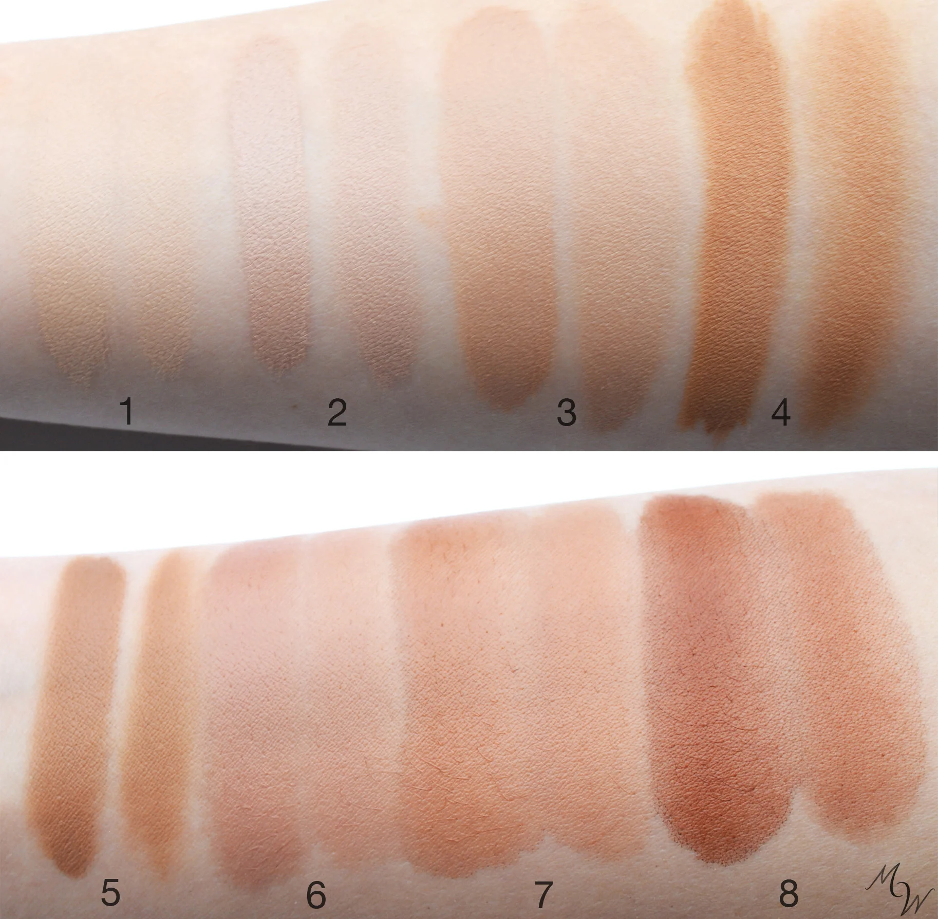 Swatched full and sheer.