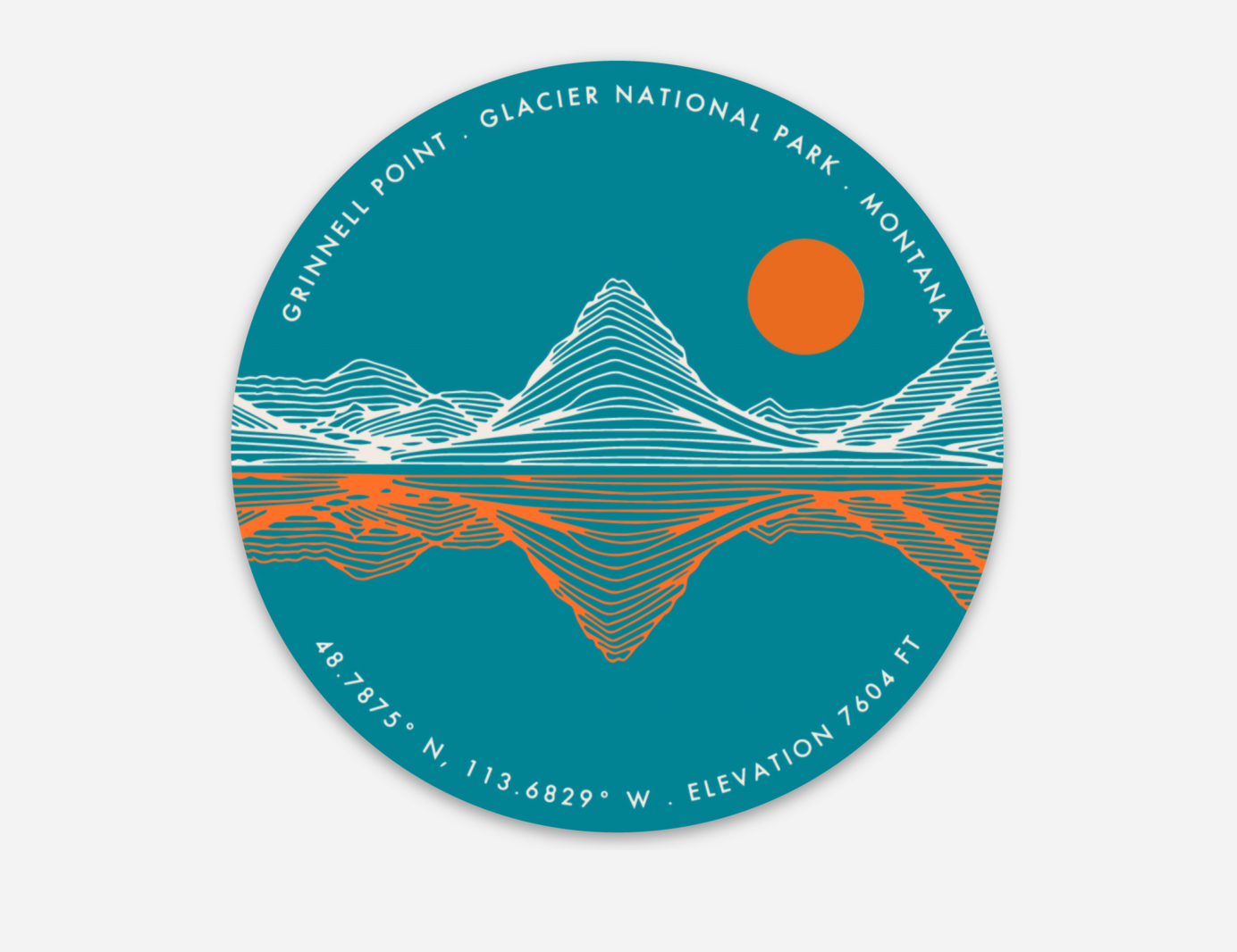 Grinnell Point Skyline Glacier National Park Montana Sticker — FIELD