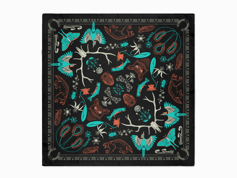 Bob Marshall Wilderness, Montana - Bandana - Black