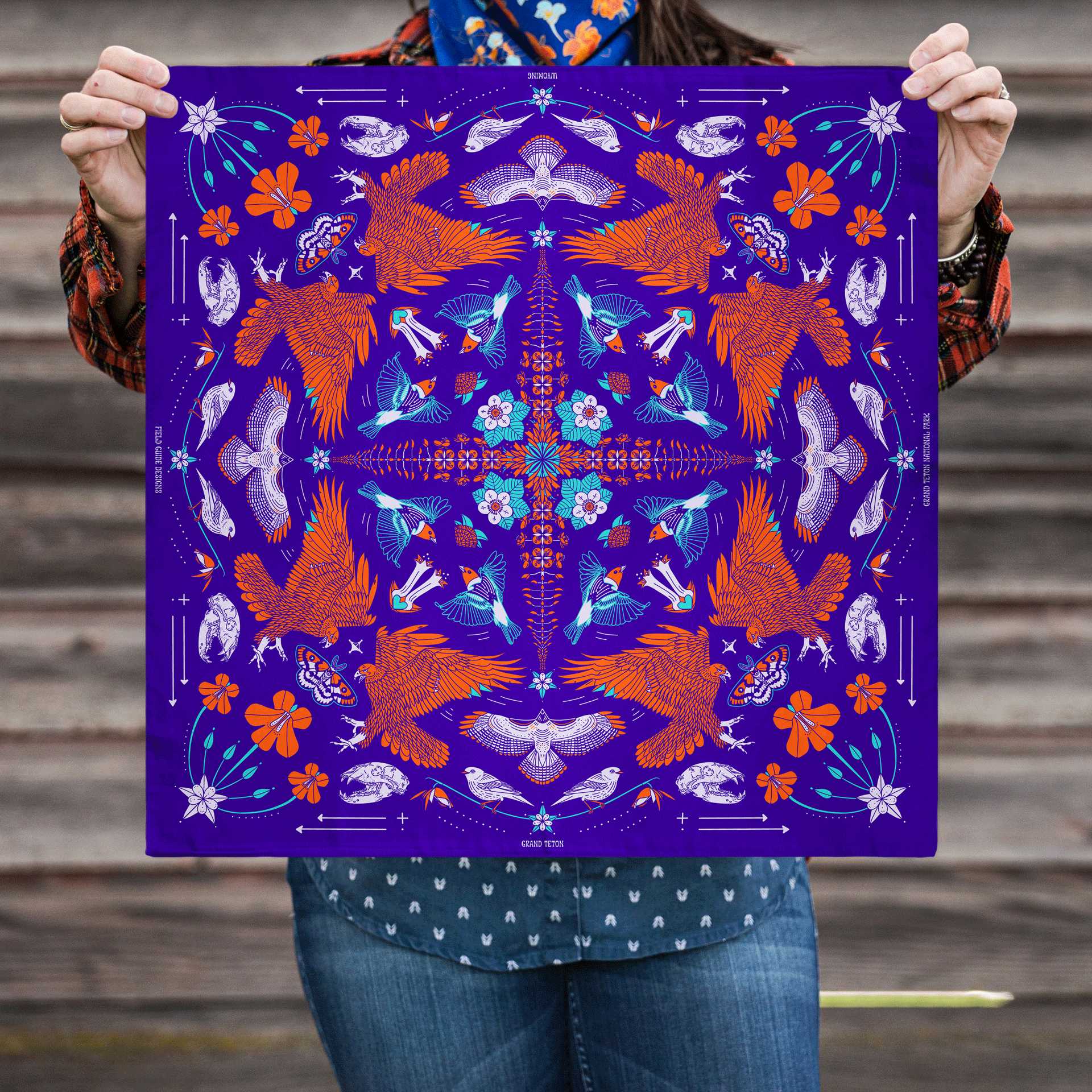 Grand-Teton-Wyoming-Landmark-Bandana-Field-Guide-Designs-5.png