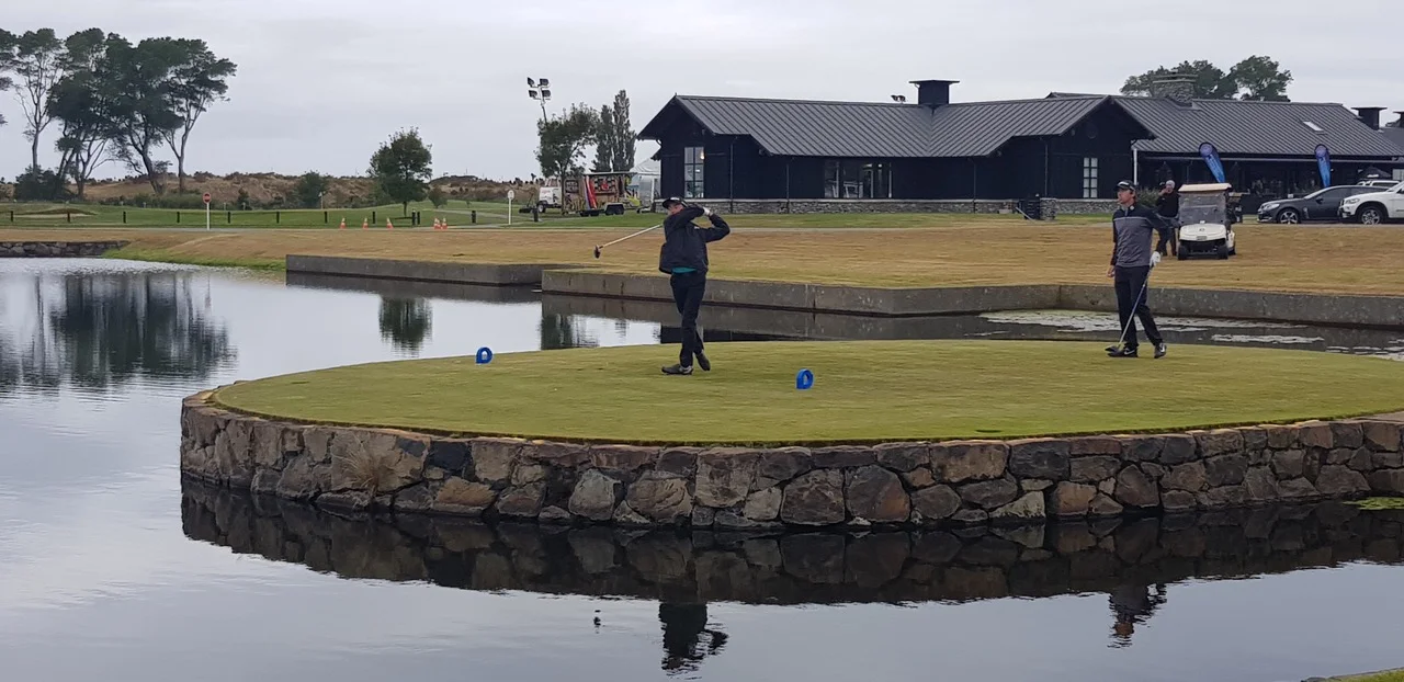 DOMINIC Kazuma Kobori teeing off the 10th hole at the New Zealand PGA Championship during the first round of the tournament